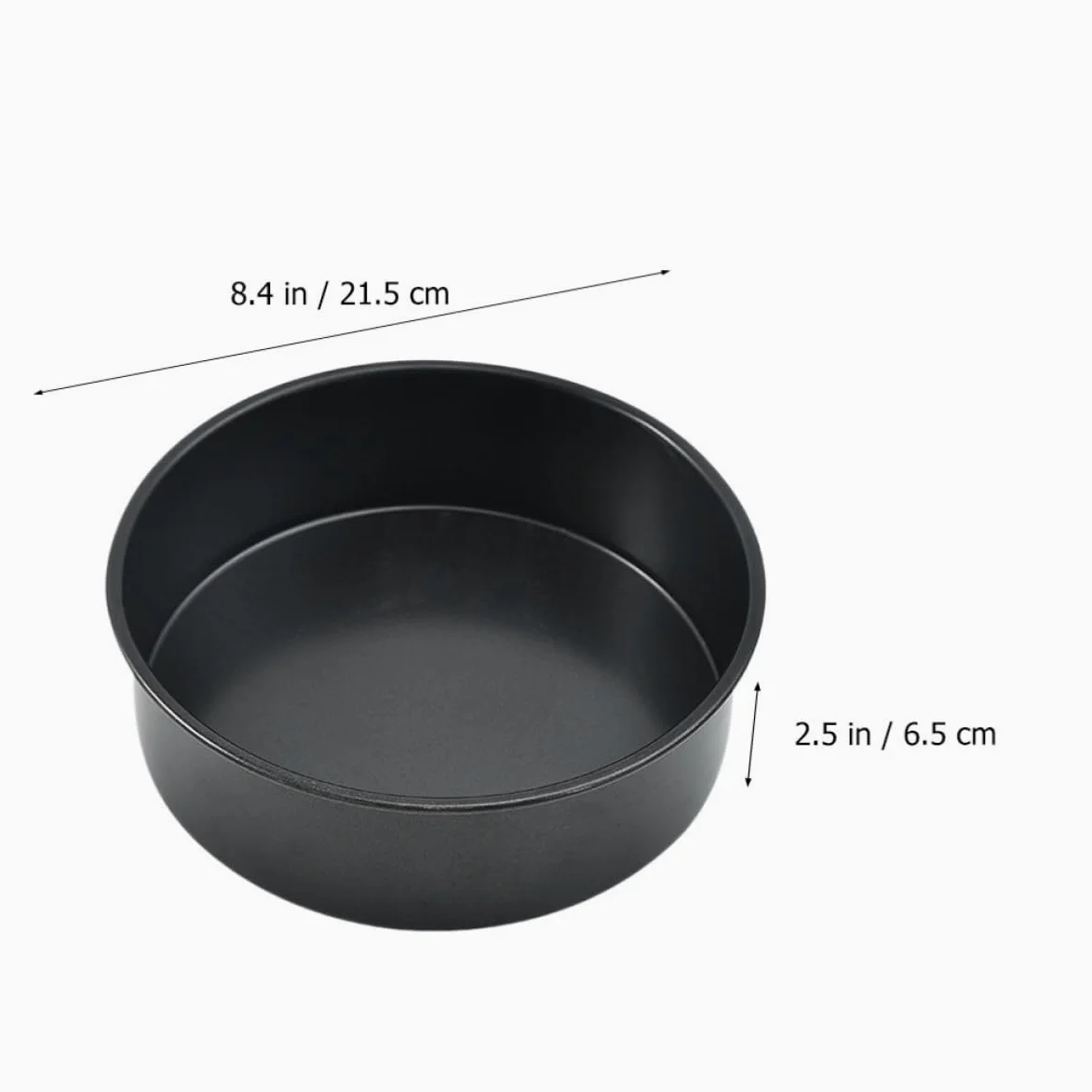 PRETYZOOM Molde para Pasteles de Acero al Carbono con Fondo Desmontable, Antiadherente, Pack de 3 Piezas Adecuado para Hornear Bizcochos y Mousses en Casa