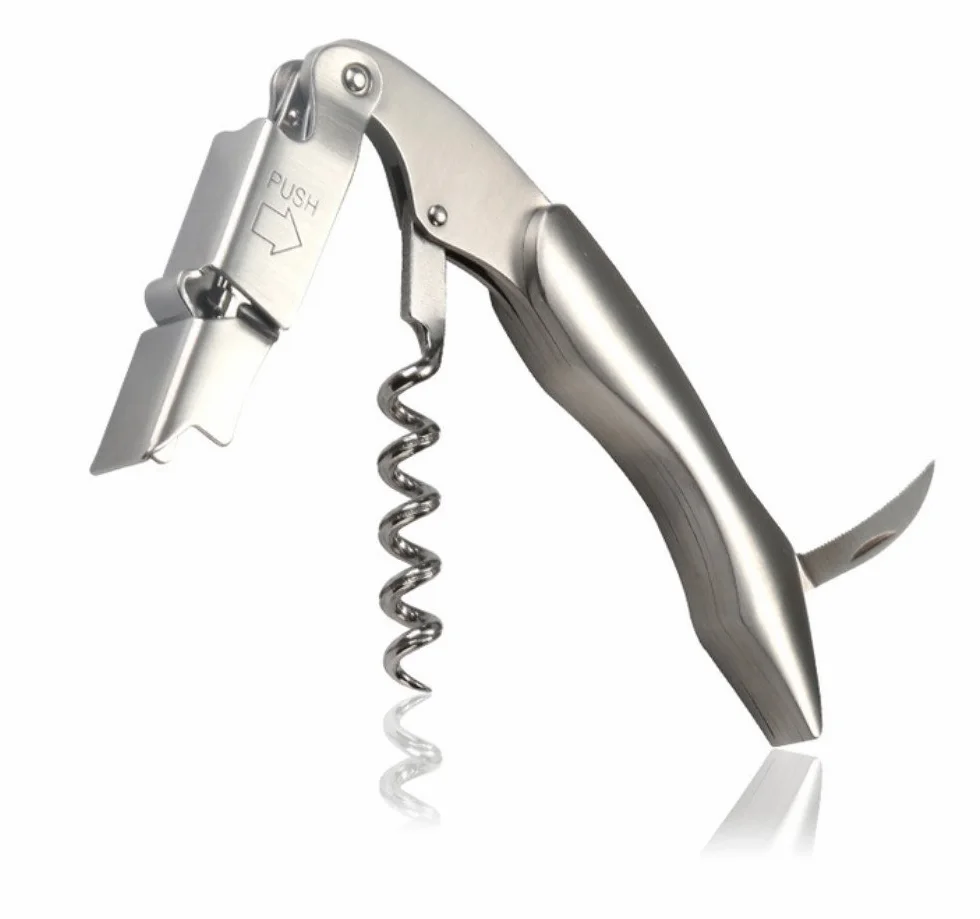 Sacacorchos de camareros - GWCLEO abridor de vino acero inoxidable para sumiller y camareros, abridor de botellas y cortador de hoja