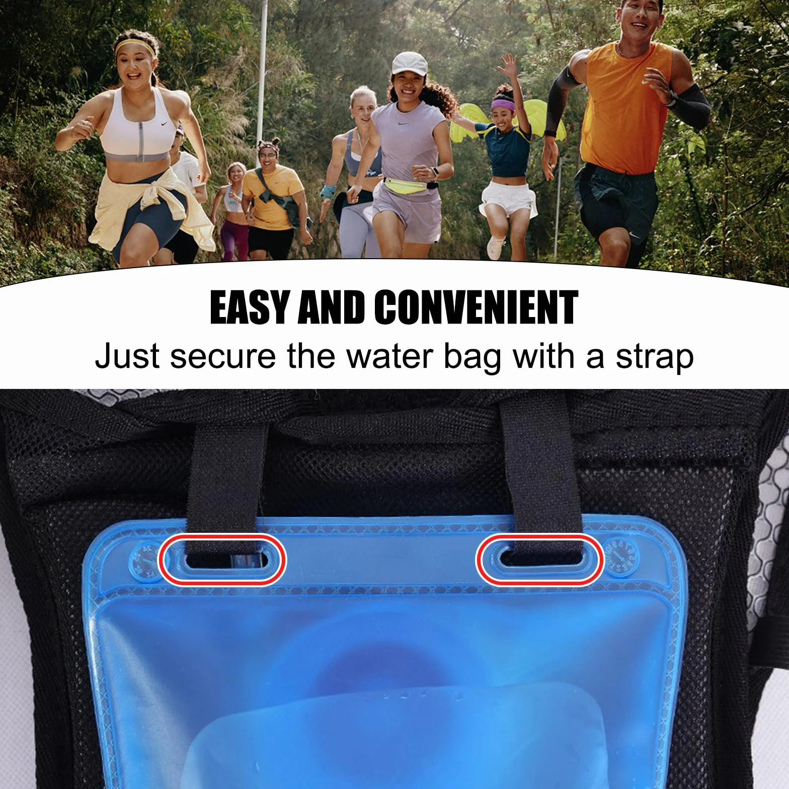 Bolsa Hidratacion 2l, Vejiga De Hidratación Sin Bpa A Prueba De Fugas, Apertura Grande Bolsa De Agua para Mochila con Tubo para Ciclismo Senderismo Correr Camping