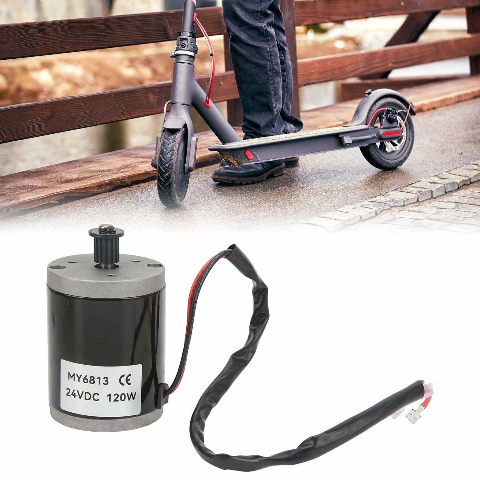 Motor Eléctrico 24V 120W Aluminio para Scooter Bicicleta