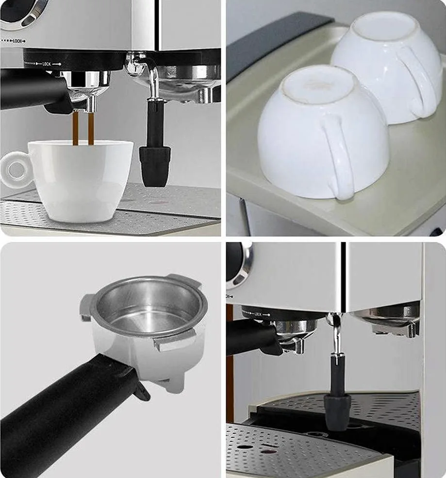 Cafetera Cafetera Espresso 15 Bar,Capuccino,Espuma De Leche,920W,Capacidad 1.5L Bandeja De Goteo Extraíble Boquilla De Vapor Compatible con Preparación De Bebidas Interesting