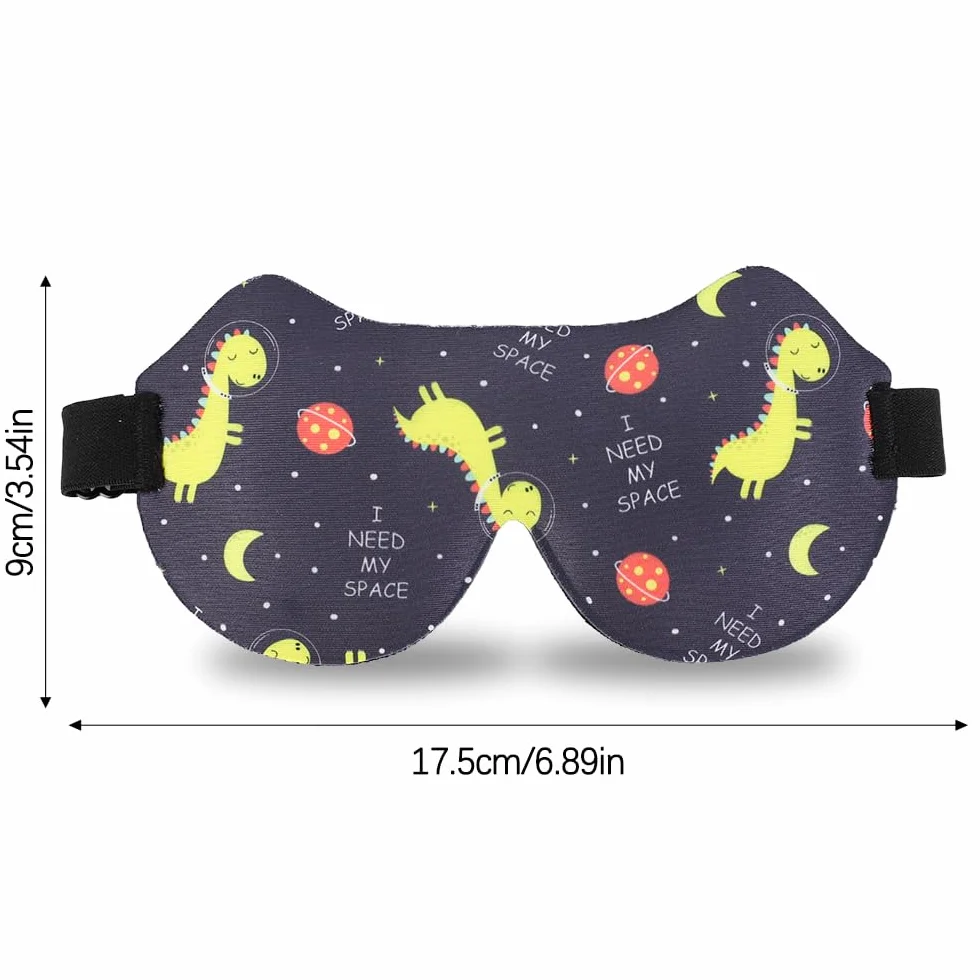Antifaz 3D Dormir Niños Dinosaurios con Correa Ajustable
