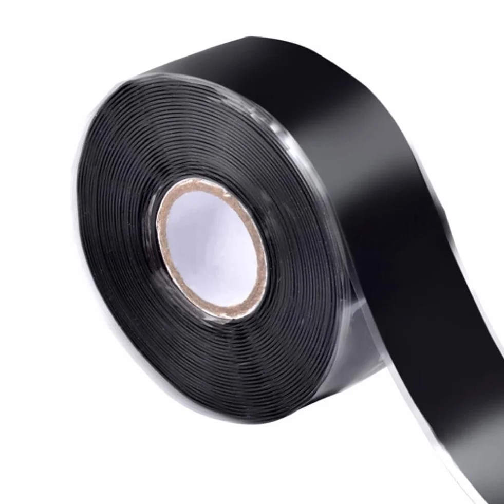 Cinta de agarre de silicona autofusible 2,5 cm x 500 cm para barras, mancuernas y bicicleta
