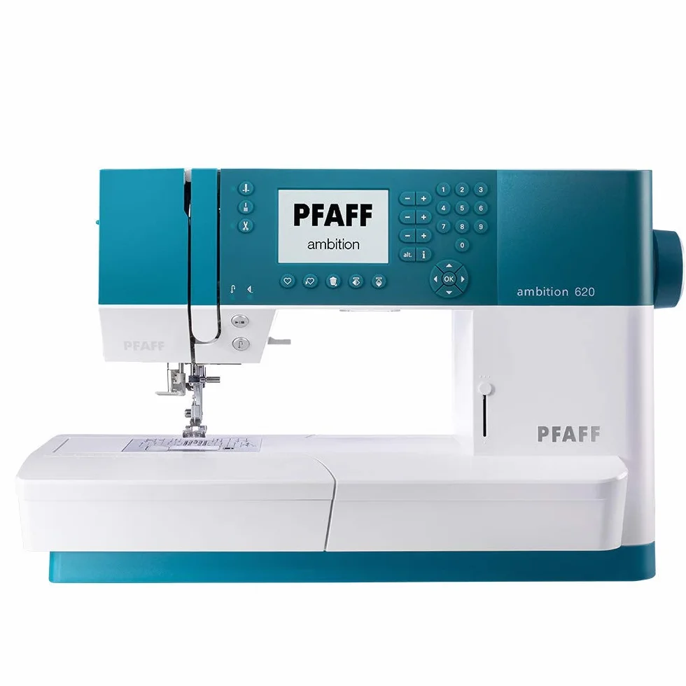 PFAFF Ambition 620 - Máquina de coser de plástico, color blanco, azul