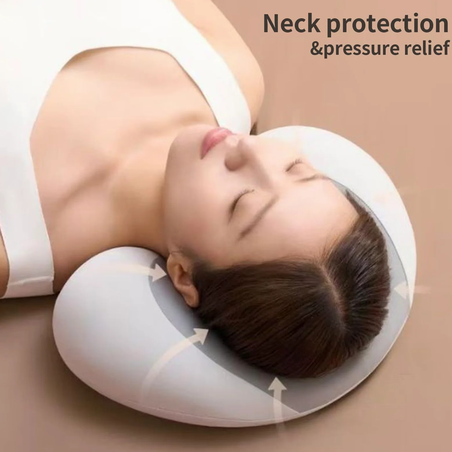 Almohada Cervical De Cuello Cojín Ortopédico Accesorios de Cama para | Almohada de espuma viscoelástica con contorno anatómico cervical Cojín Cama Unisex Abajo Hogar Viaj