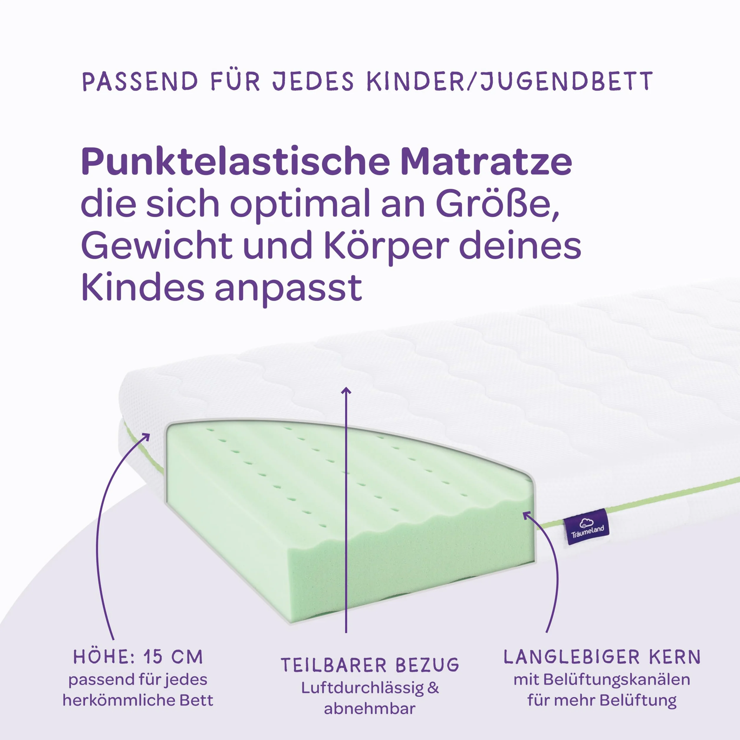 Träumeland GmbH T080004 - Colchón infantil 120x200cm