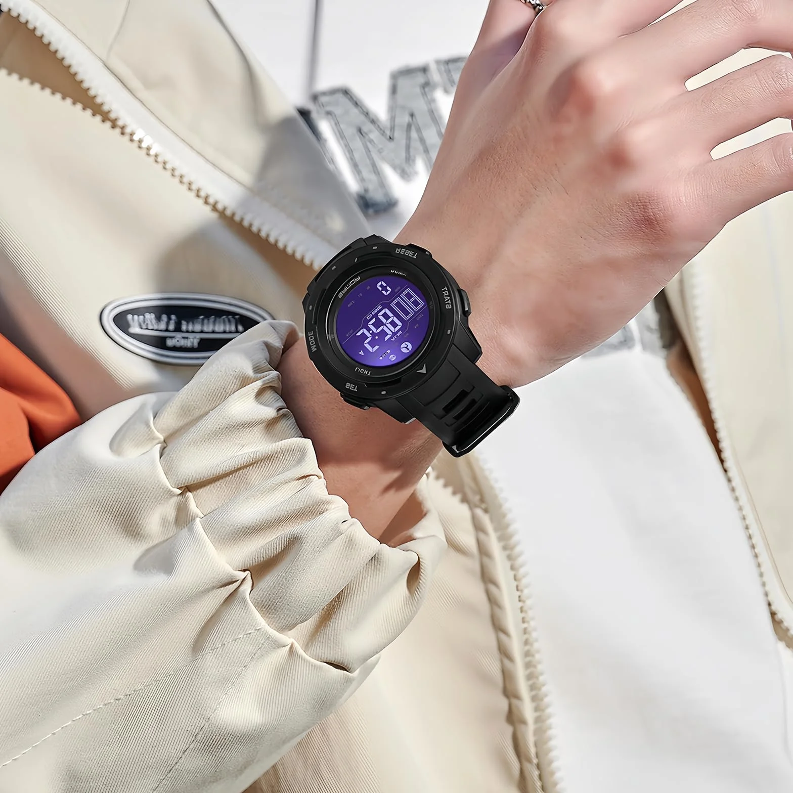 Flintronic Reloj con podómetro, Pedómetro Preciso, Pantalla Grande, Portátil para Deporte