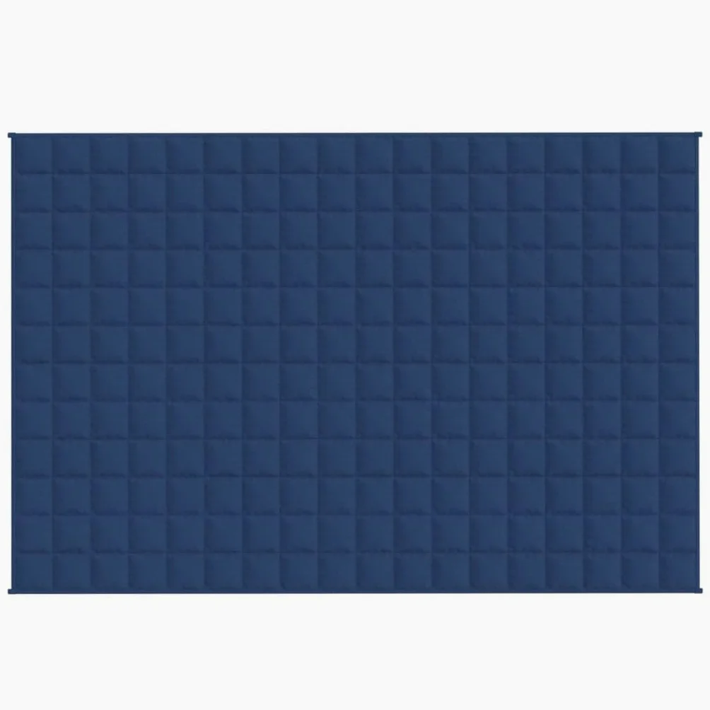 Manta ponderada azul 120 x 180 cm 5 kg Tejido-Classic Manta ponderada - Manta antiestrés - Manta pesada para un sueño profundo y un mejor descanso - Manta de algodón ponderada 100% - Weighte
