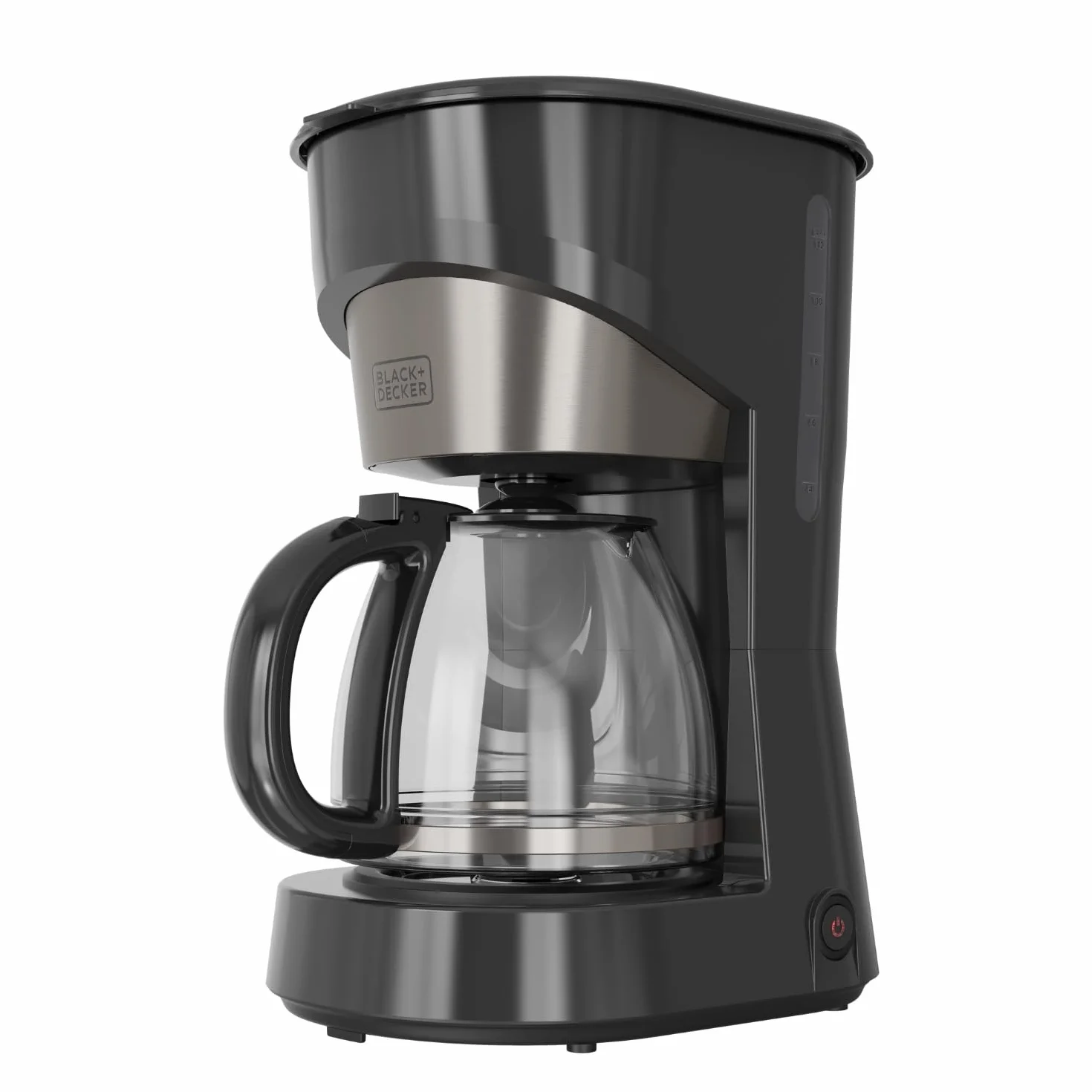 Black+Decker - Cafetera de Goteo 12 Tazas, 1,5L, 1000W, Antigoteo, Acero Inox