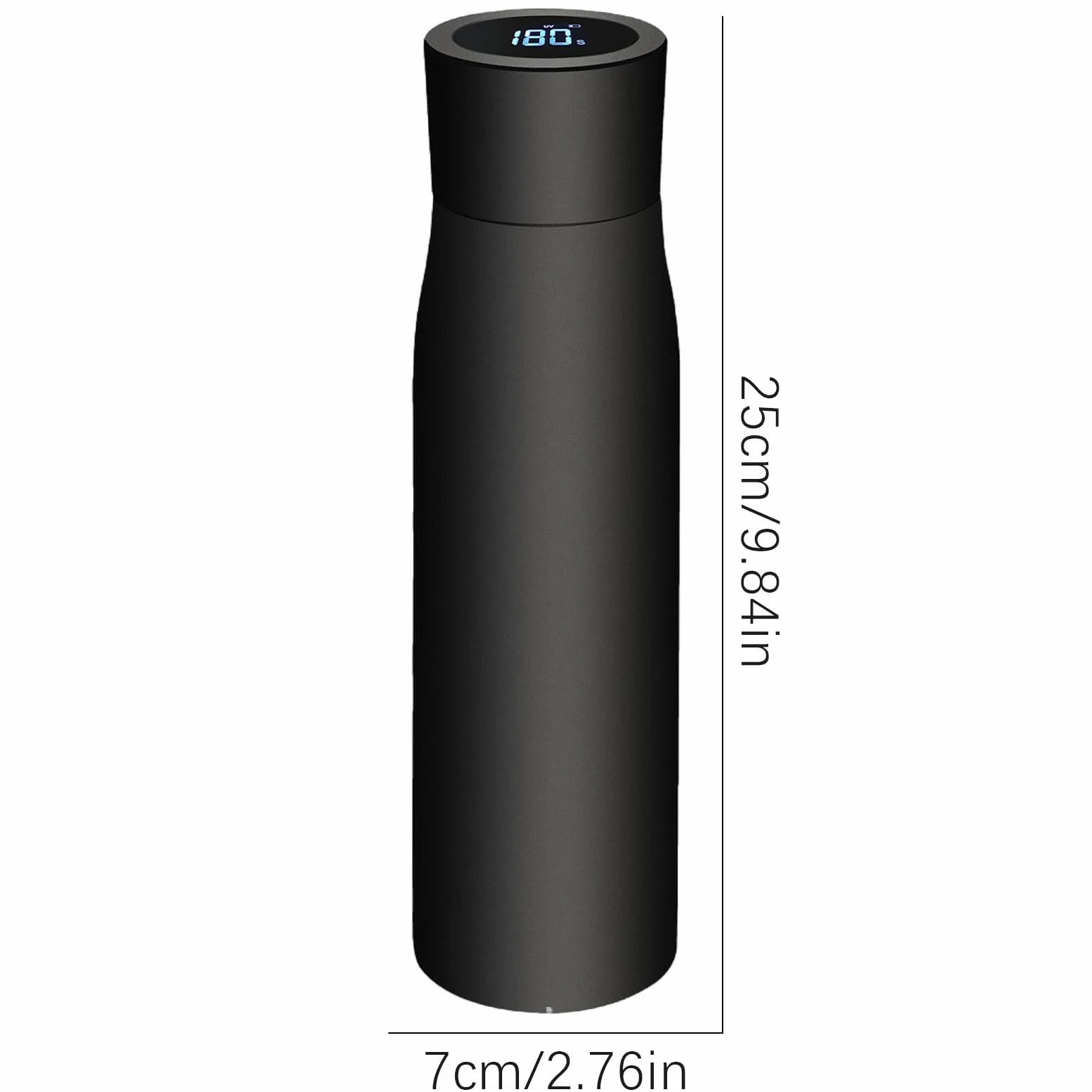 Botella De Agua Inteligente | Botella Térmica LED Con Pantalla De | Temperatura Y Despertador Inteligente - Fondo Antideslizante, Ancha, Aislamiento Al Vacio | Para Viajes, Exterior, Ciclismo,
