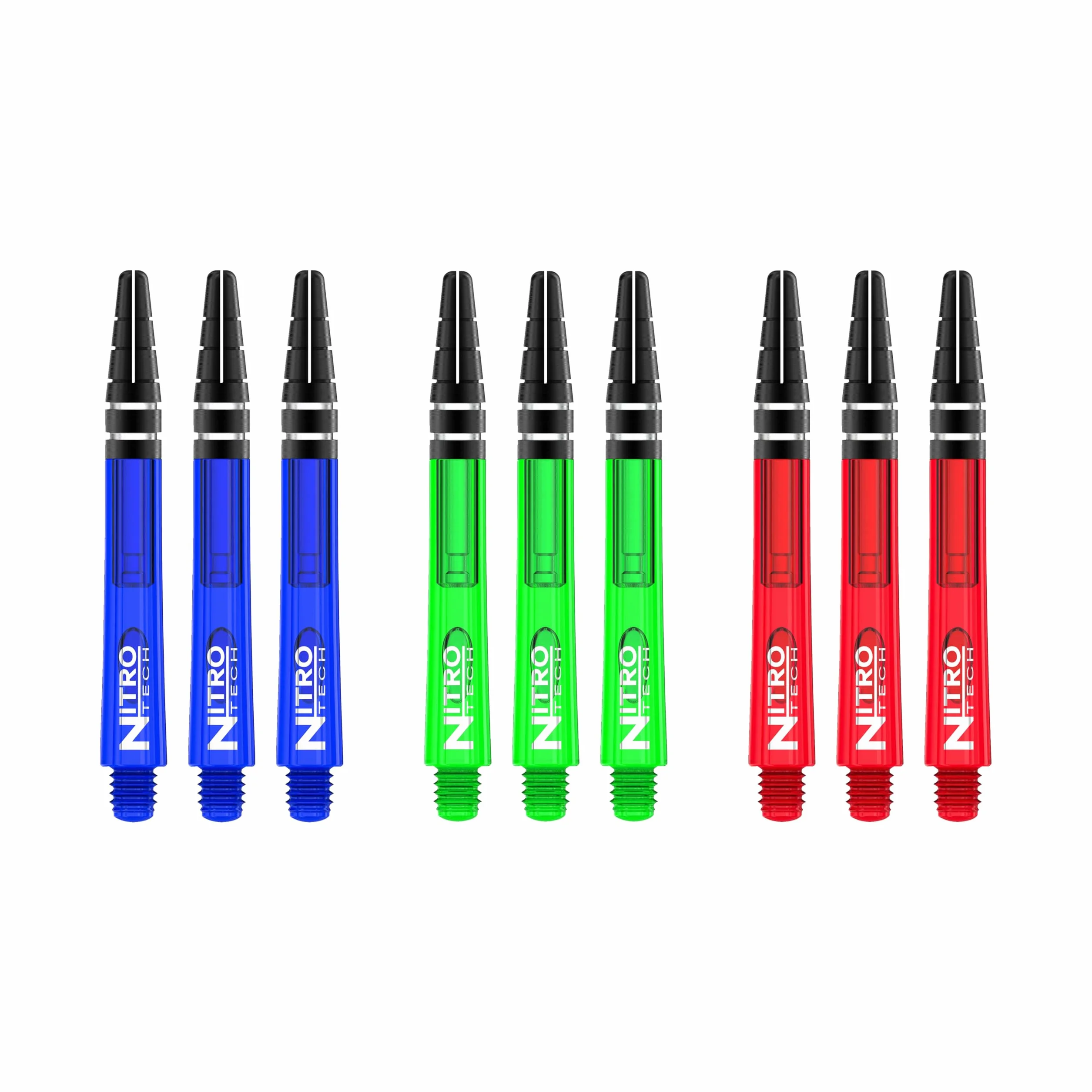 RED DRAGON Nitrotech Ejes de Dardos el Medio Multipack 2-3 Juegos por Paquete (9 Ejes en Total)