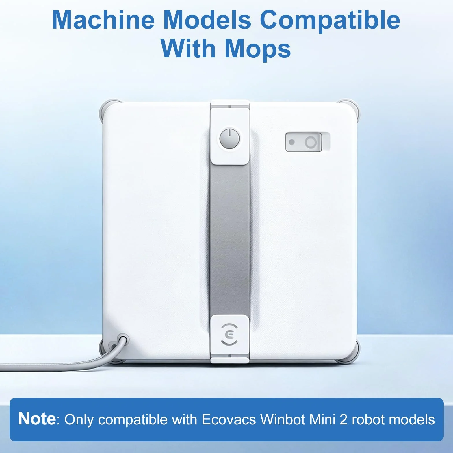 12 Piezas Paño de Limpieza para Ecovacs Winbot Mini 2 Kit, para Ecovacs Winbot Mini 2 Robots Limpiacristales Almohadillas de Limpieza, para Ventana Limpio