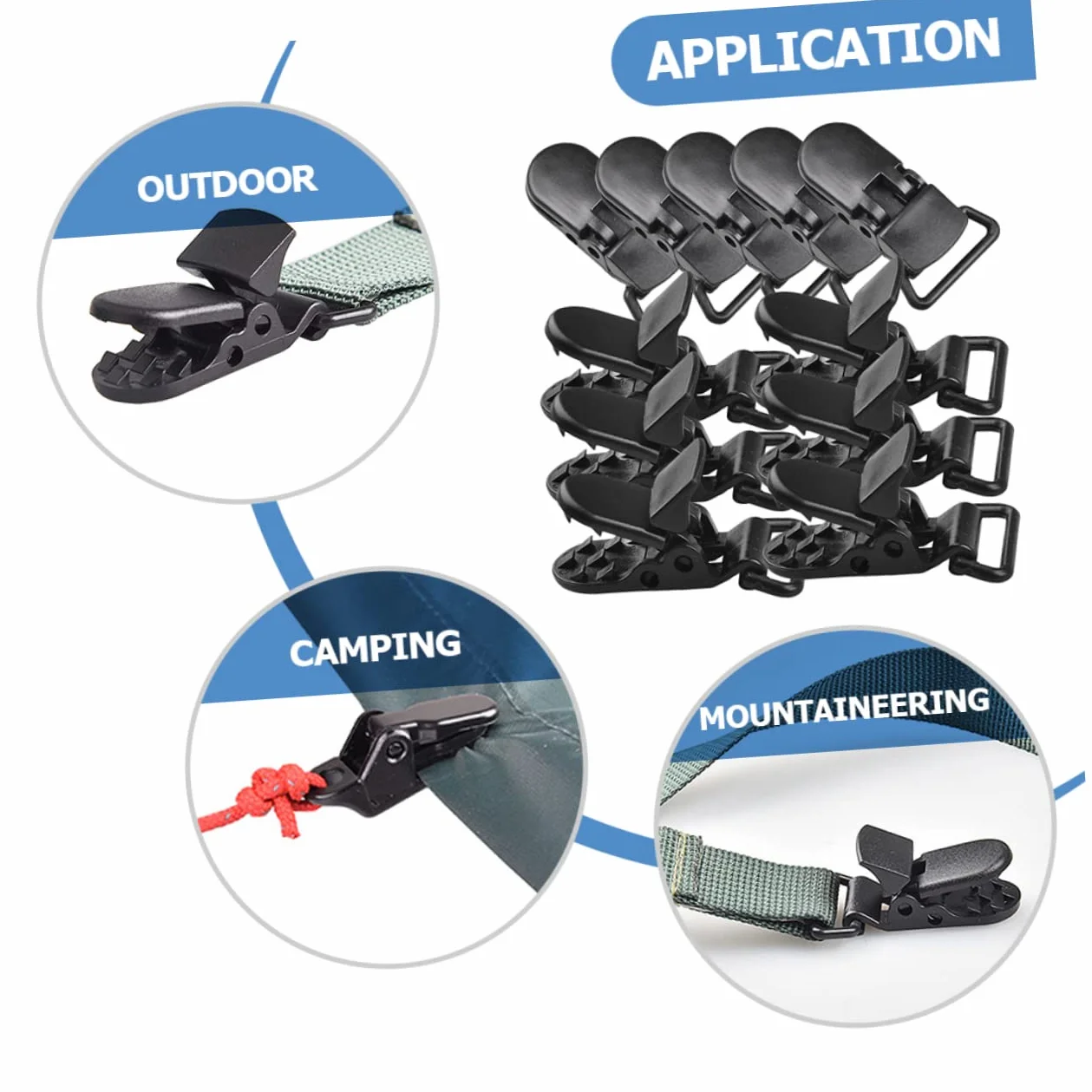 Clips para Carpas de Lona 20 Piezas Sujetadores Resistentes