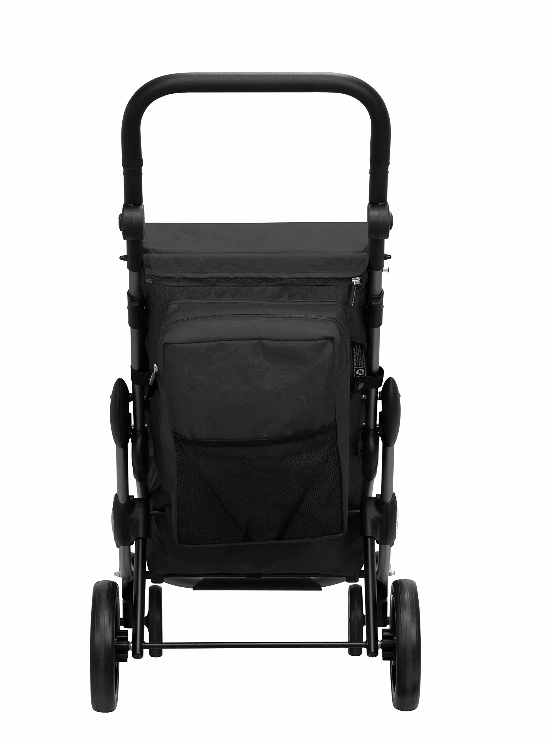 Playmarket Go Plus Carro de la Compra Plegable de Gran Capacidad, 4 Ruedas (Black Pepper)
