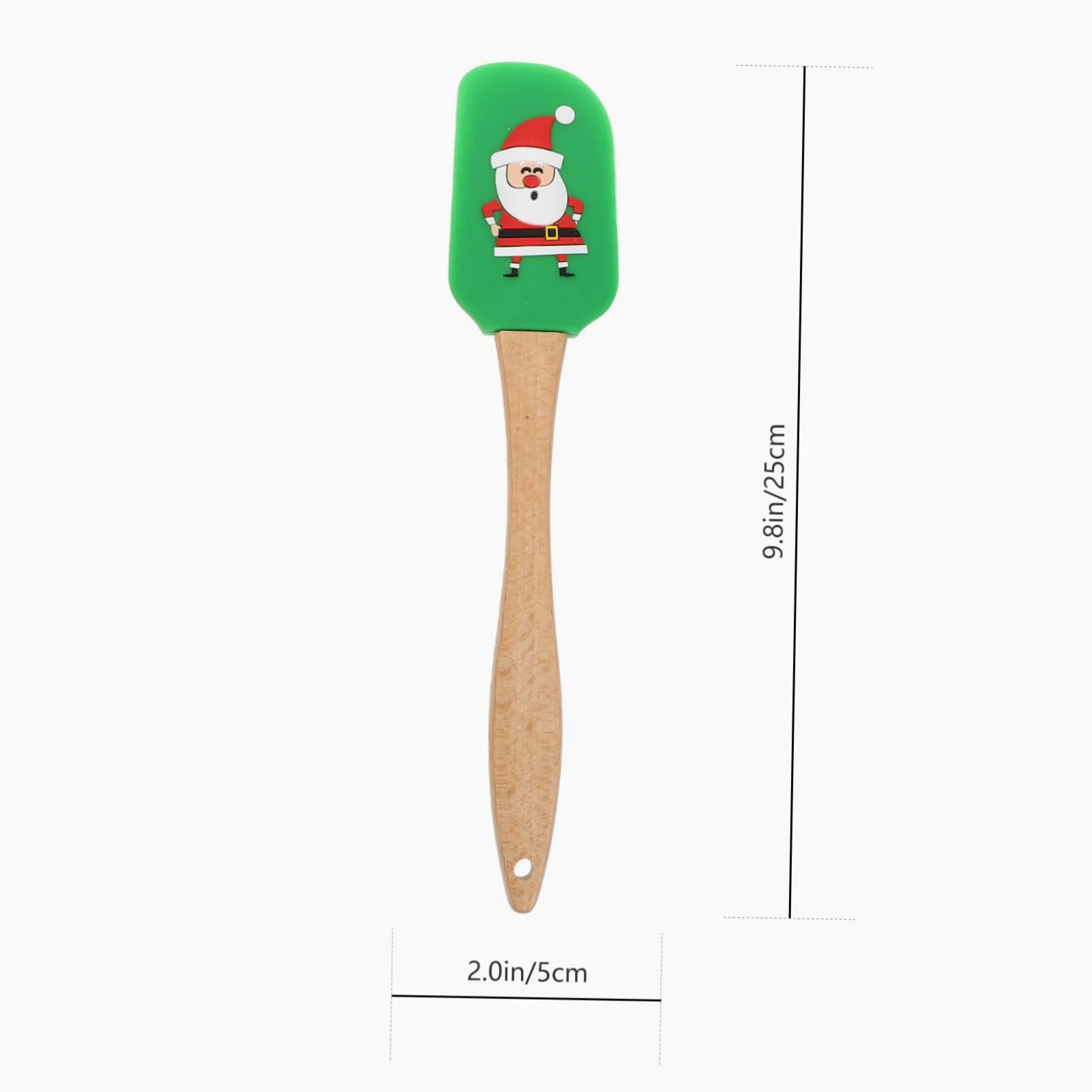 4piezas Espátula De Silicona Para Repostería Mango De Herramientas De Cocina De Diseño Navideño Raspadores De Crema Antiadherentes y Reutilizables Para Mezclar y Decorar