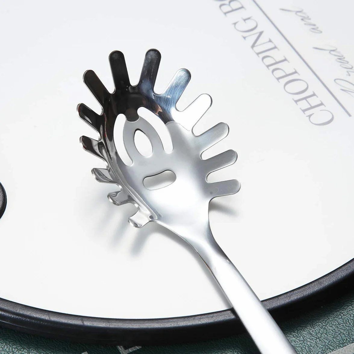 Berglander Cuchara para espagueti, Servidor para pasta, Cuchara para pasta de acero inoxidable, Tenedor para pasta, Tenedor Noddle, Resistente al calor, Apto para lavavajillas