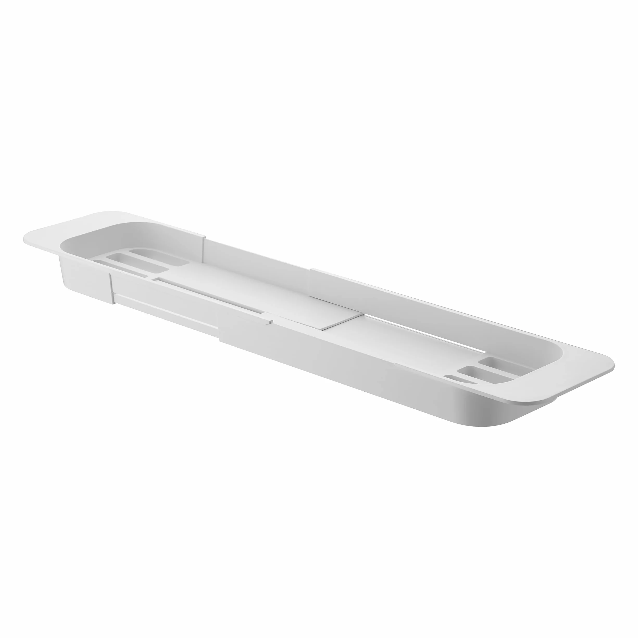 Yamazaki 3546 Tower Extendable Bathtub Tray, White, ABS Resin, 57.5~75 x 15.5 x 4.5 cm