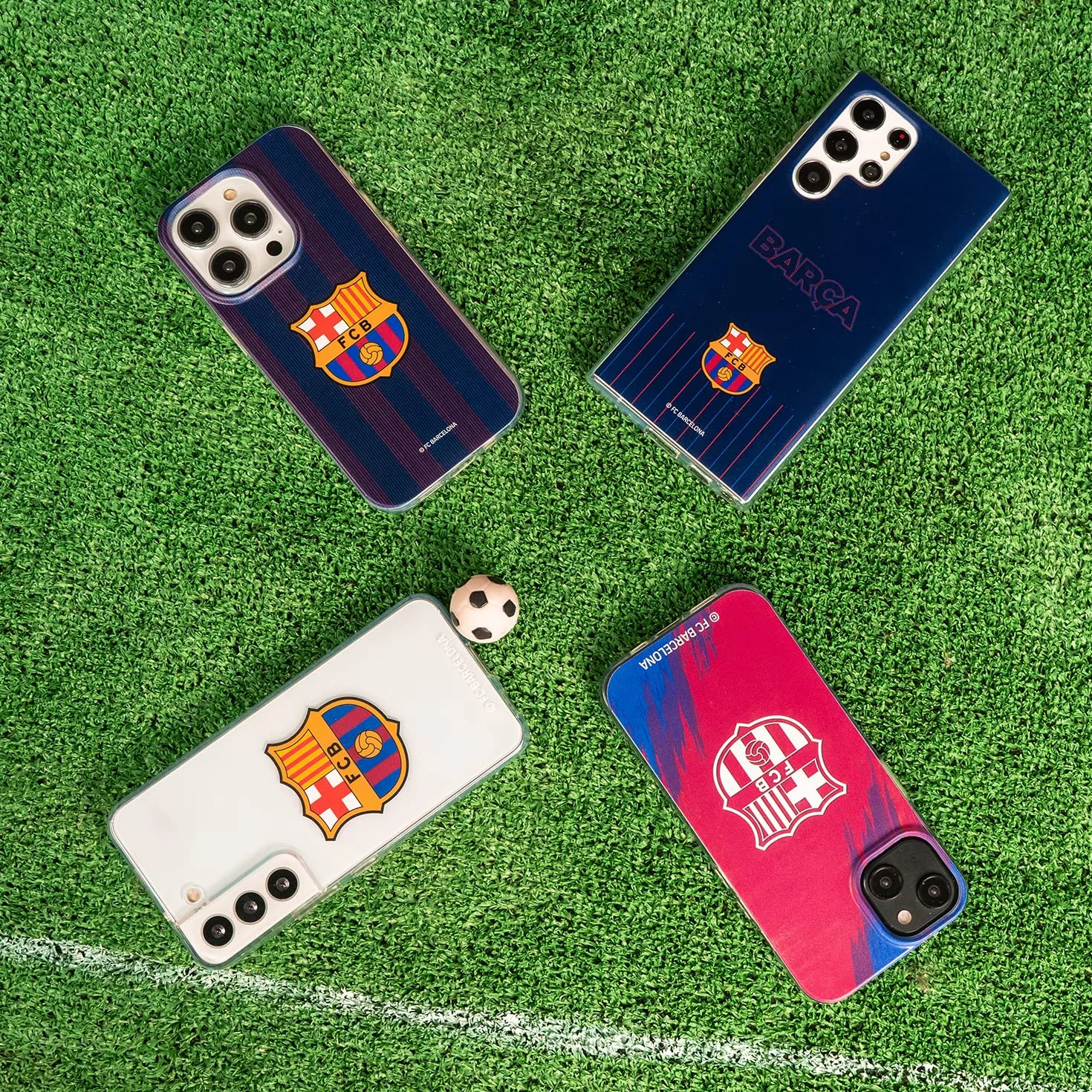 Funda iPhone 15 FC Barcelona Rayas Blaugrana Transparente Carcasa Silicona Flexible Licencia Oficial