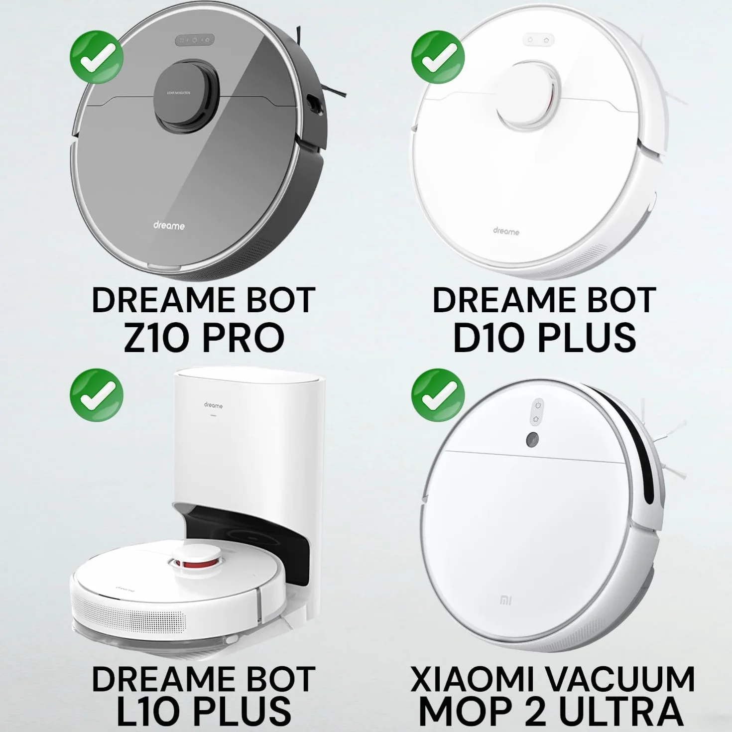 Repuesto de 5 Trapos de Microfibra Lavables para Robot Aspirador Dreame BOT Z210 Pro, D10 Plus, L10 Plus, Xiaomi Vacuum mop 2 Ultra. Accesorio de Limpieza.