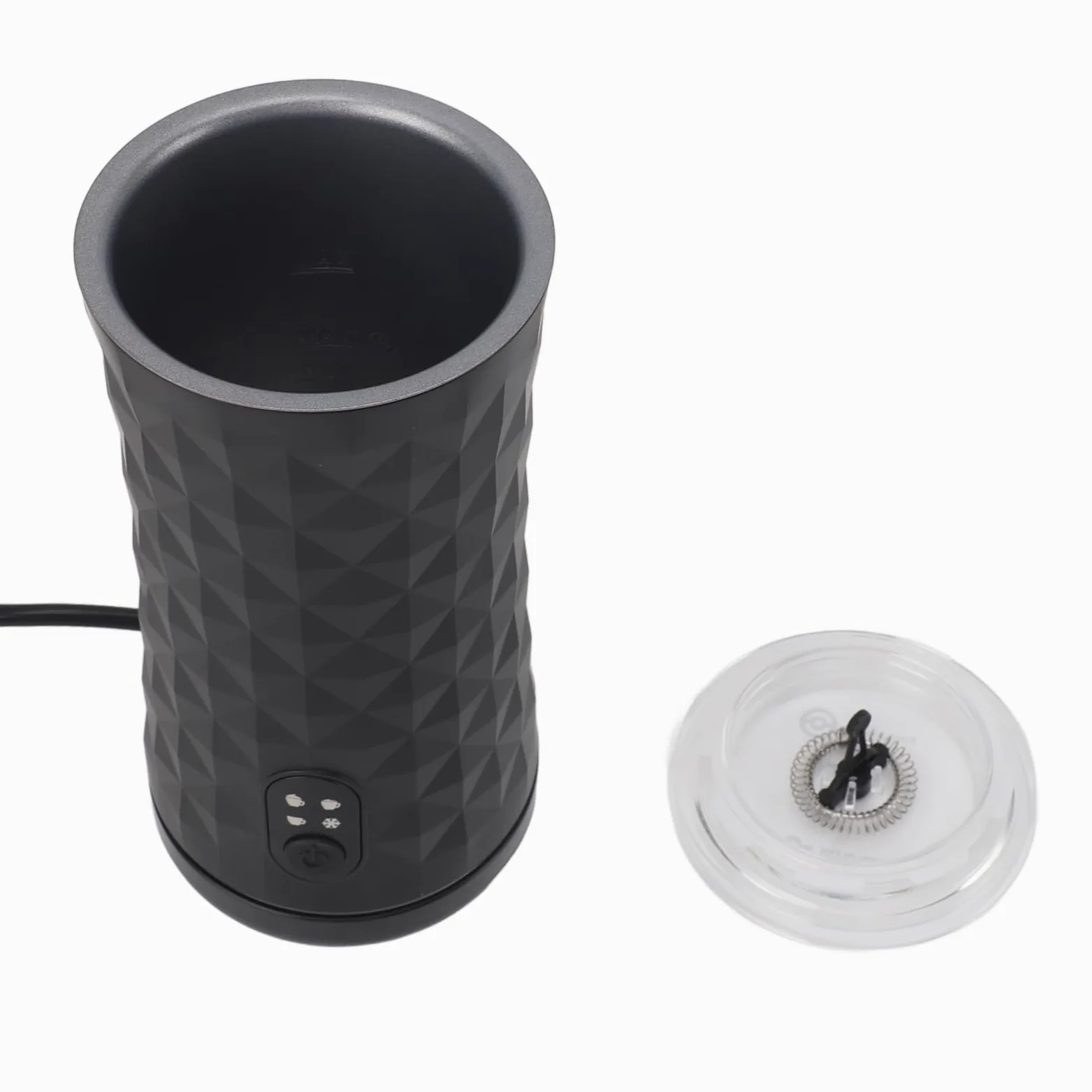 aqxreight Leche Eléctrica Frother 400W Formador de Espuma de Leche Automática 4-en-1 para Espuma de Espuma Numerosa y Espumosa Densa con Operación Tranquila (EU enchufe 220V)
