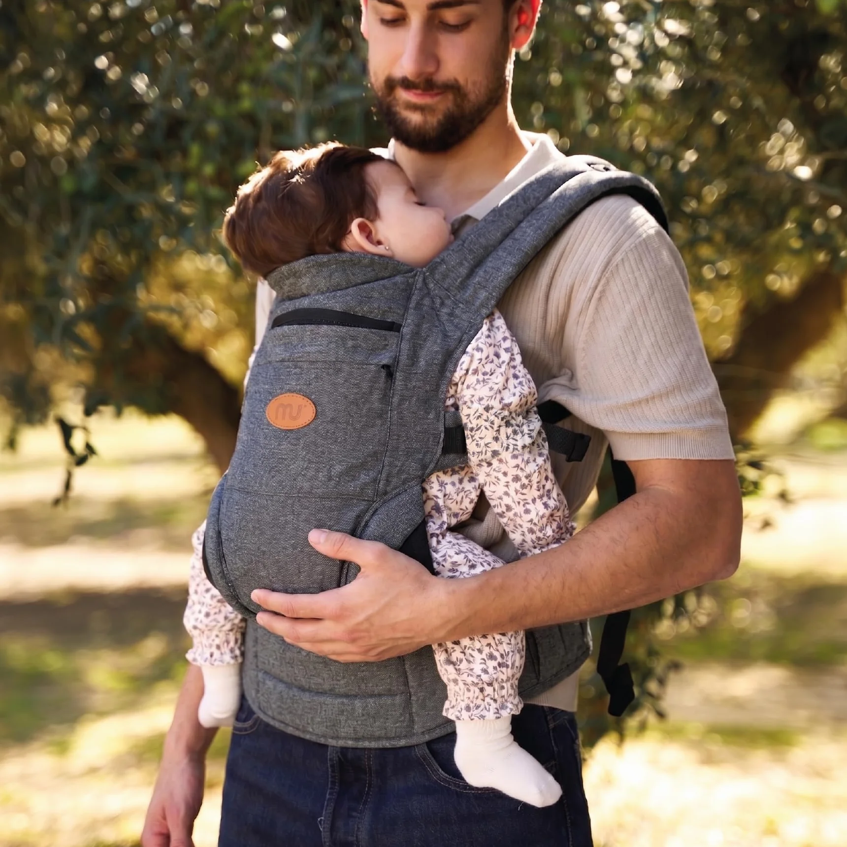 MS BabyWorld Kowari Portabebés Elástico Ergonómico Ajustable Hasta 15 kg