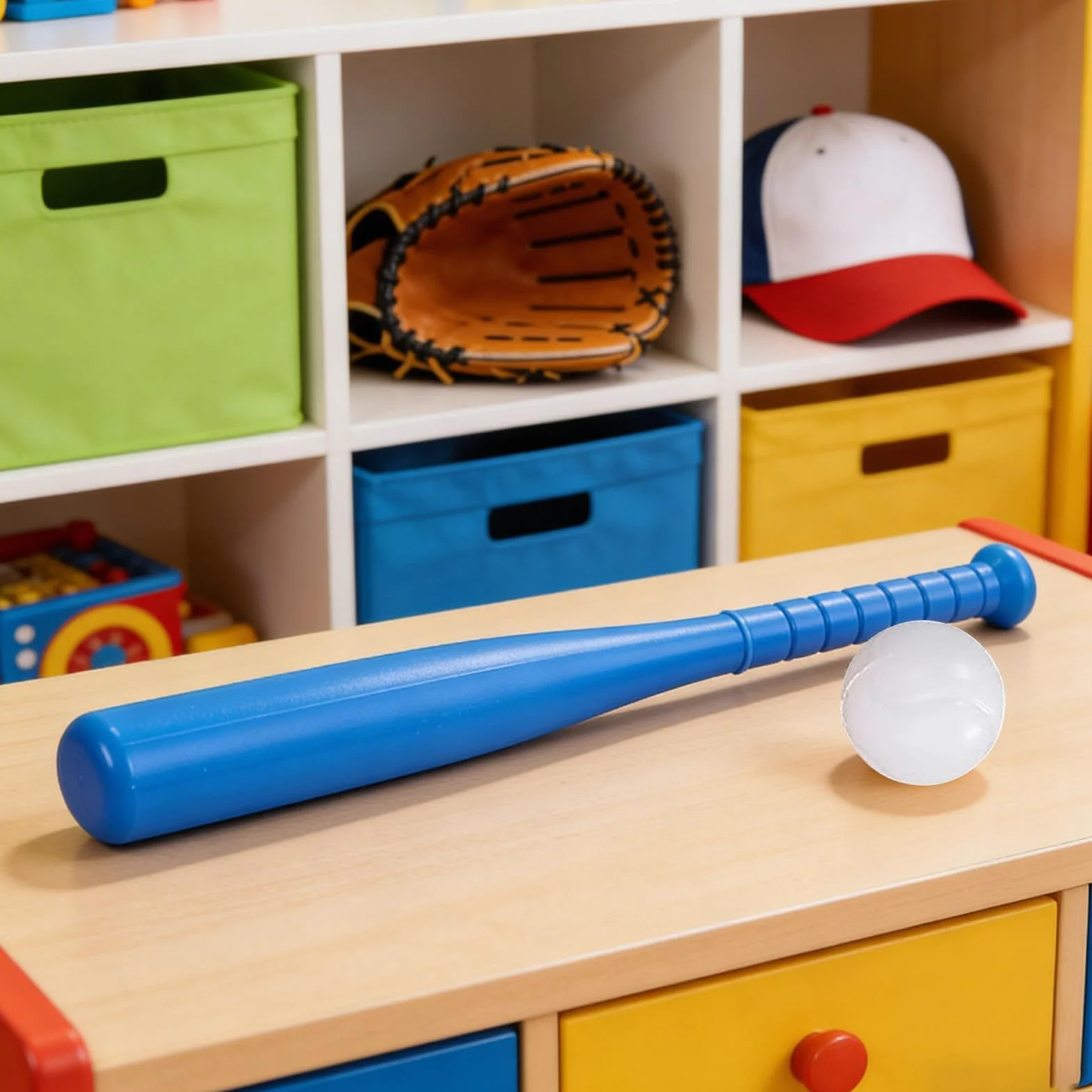 Bate de Béisbol para Niños de PVC - Juego de Pelota Interior Exterior Jardín