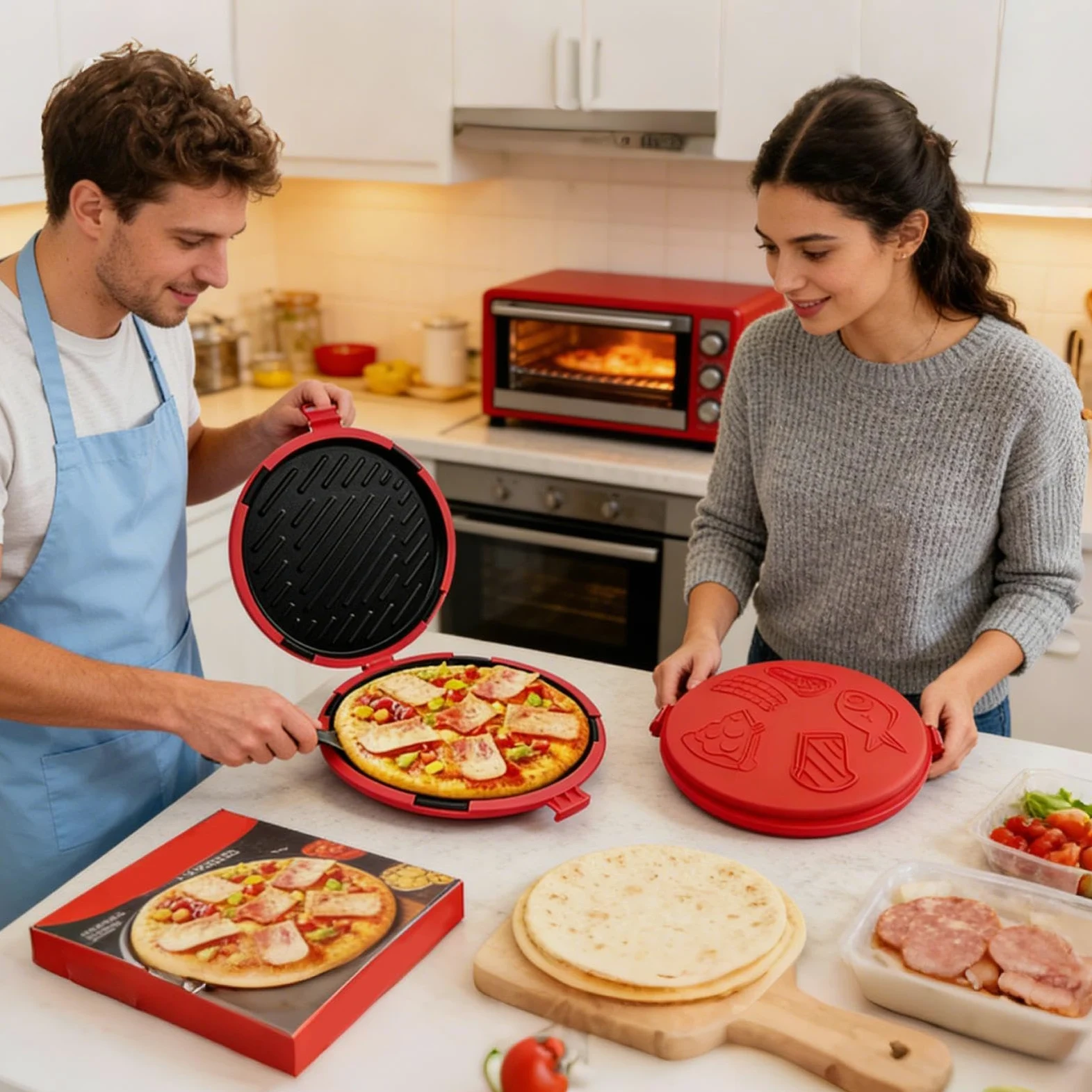 Bandeja para hornear sándwiches en microondas Plancha de calentamiento | Sándwichera para Microondas Para cocina, escuela, residencia, pizza, panqueques, desayuno