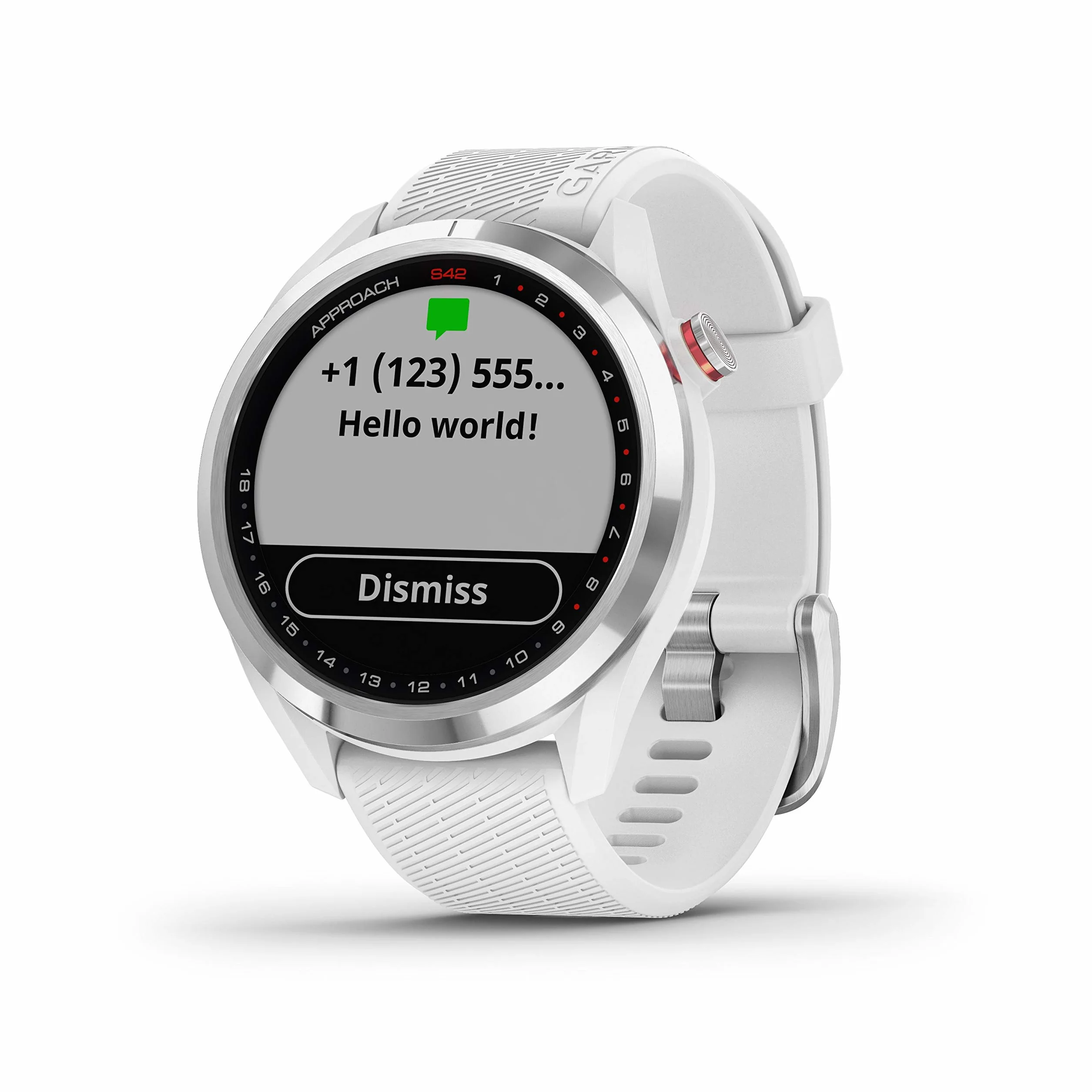 Garmin Approach S42 GPS Golf Watch Silver/White