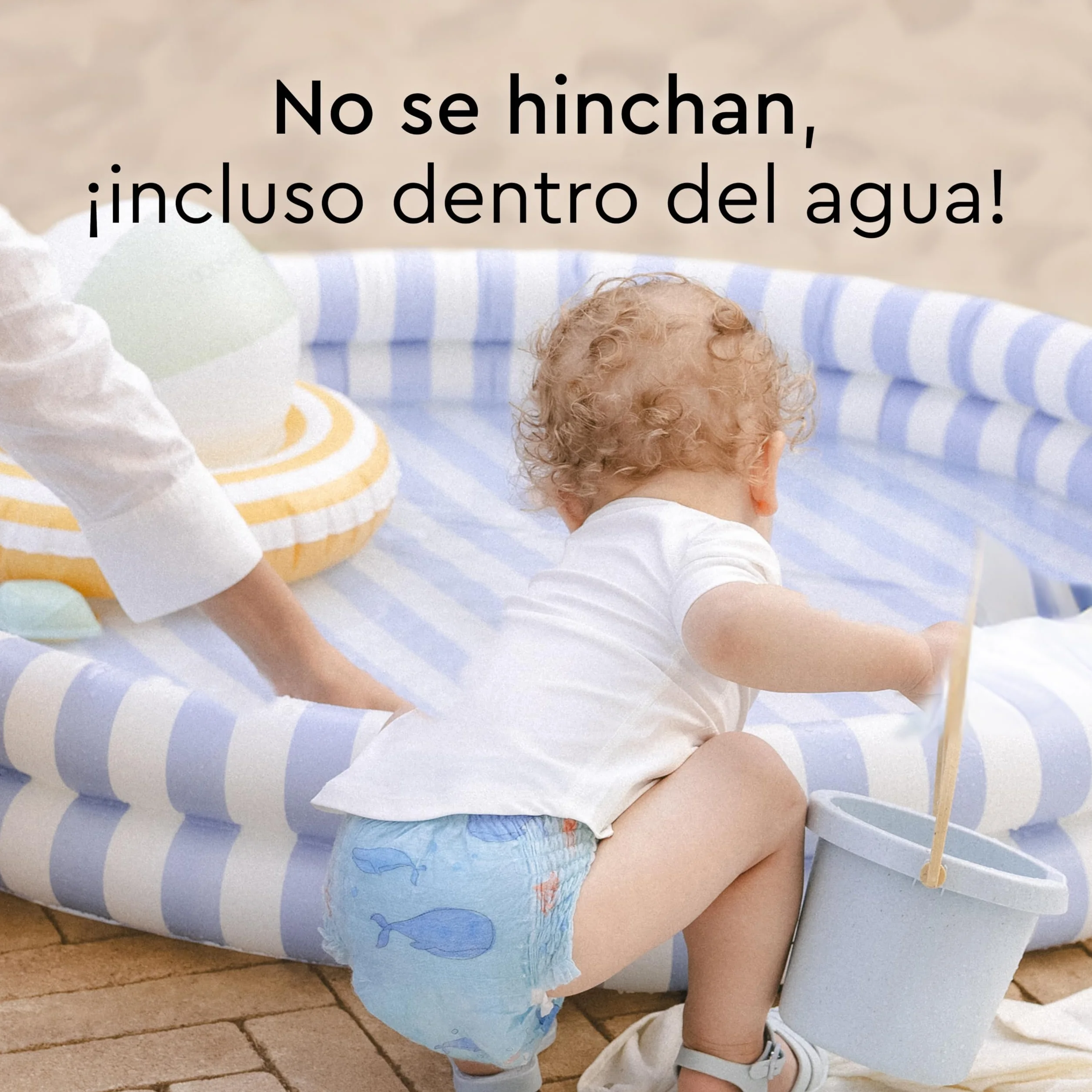 Pañales-bañador LILLYDOO desechables, respetuosos con la piel, para bebés talla M (9–15 kg), 1 paquete (18 unidades) con diseño acuático, para una protección segura en el agua