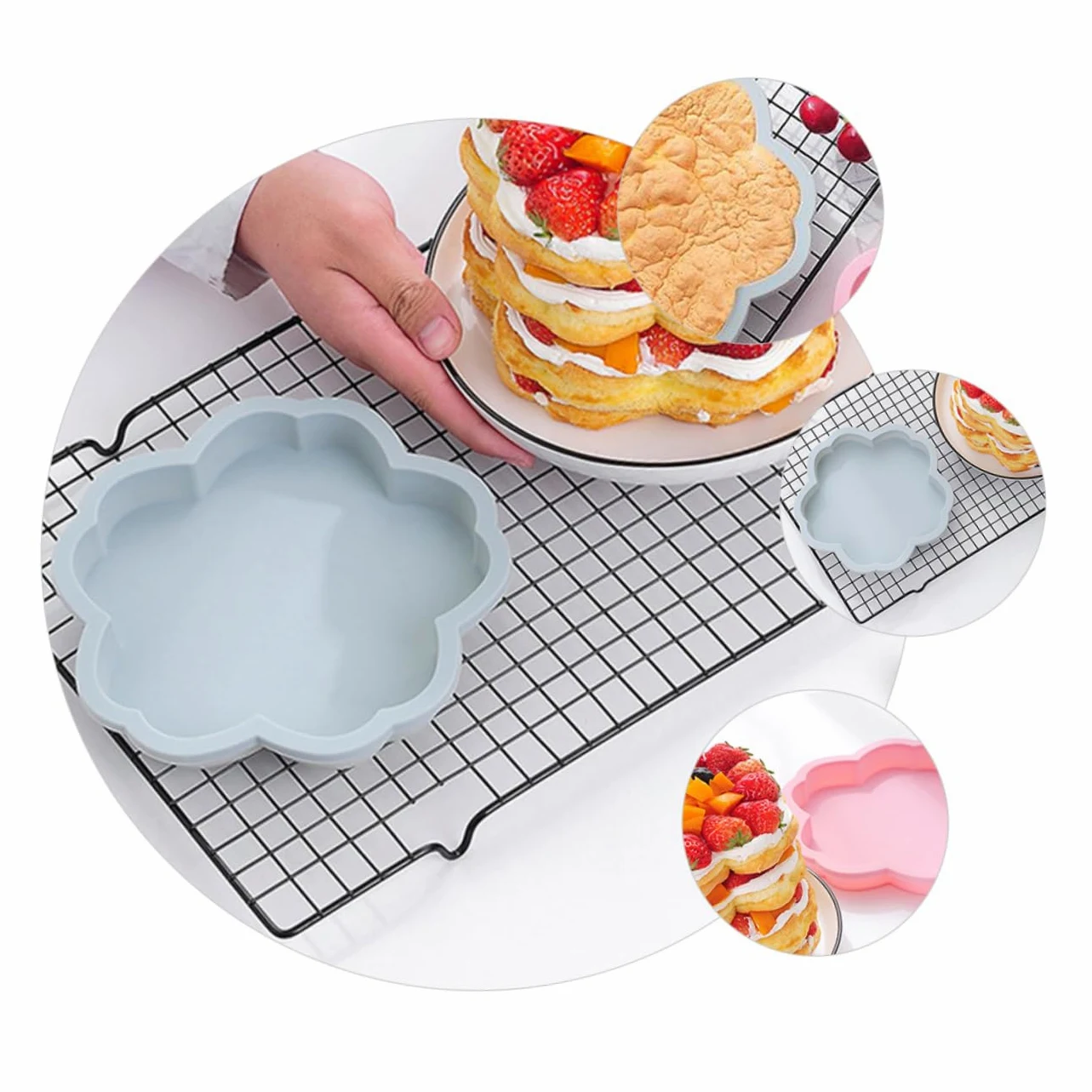 IMIKEYA 4piezas Molde De Para Pasteles Forma De Para Repostería y Decoración De Postres Cumpleaños y Celebraciones