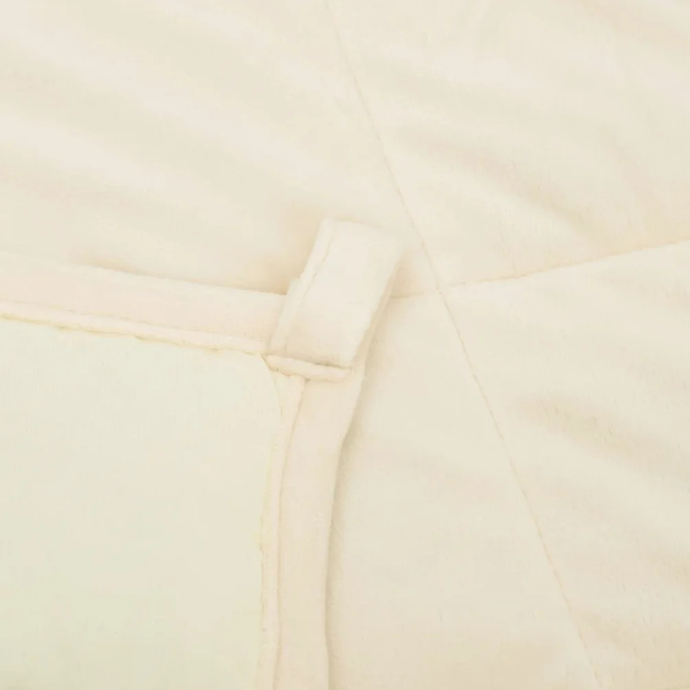 Homgoday Manta con Peso Tela Color Crema Claro 200x200 cm 13 kg, Manta Ponderada Manta con Peso para aliviar el estrés, Manta Pesada para Adultos, Manta Sofa Invierno
