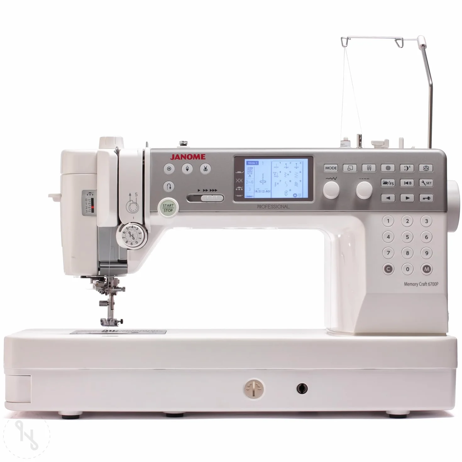 Janome Máquina de Coser Memory Craft 6700P - Aluminio - Blanco