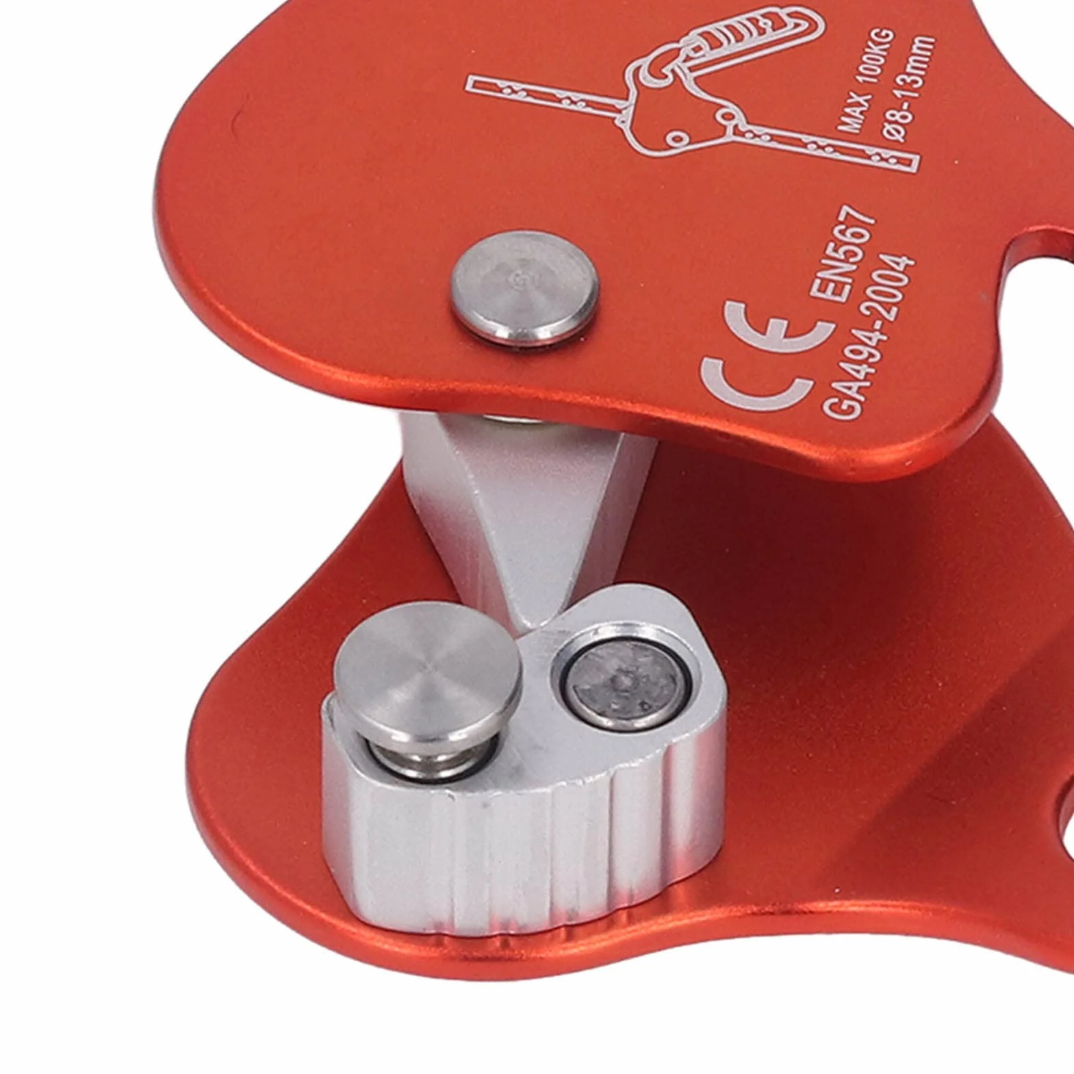 Cocoarm Pinza de cuerda de escalada autoblocante de aleación de aluminio, 8-13 mm, 77 x 70 mm, 5 KN