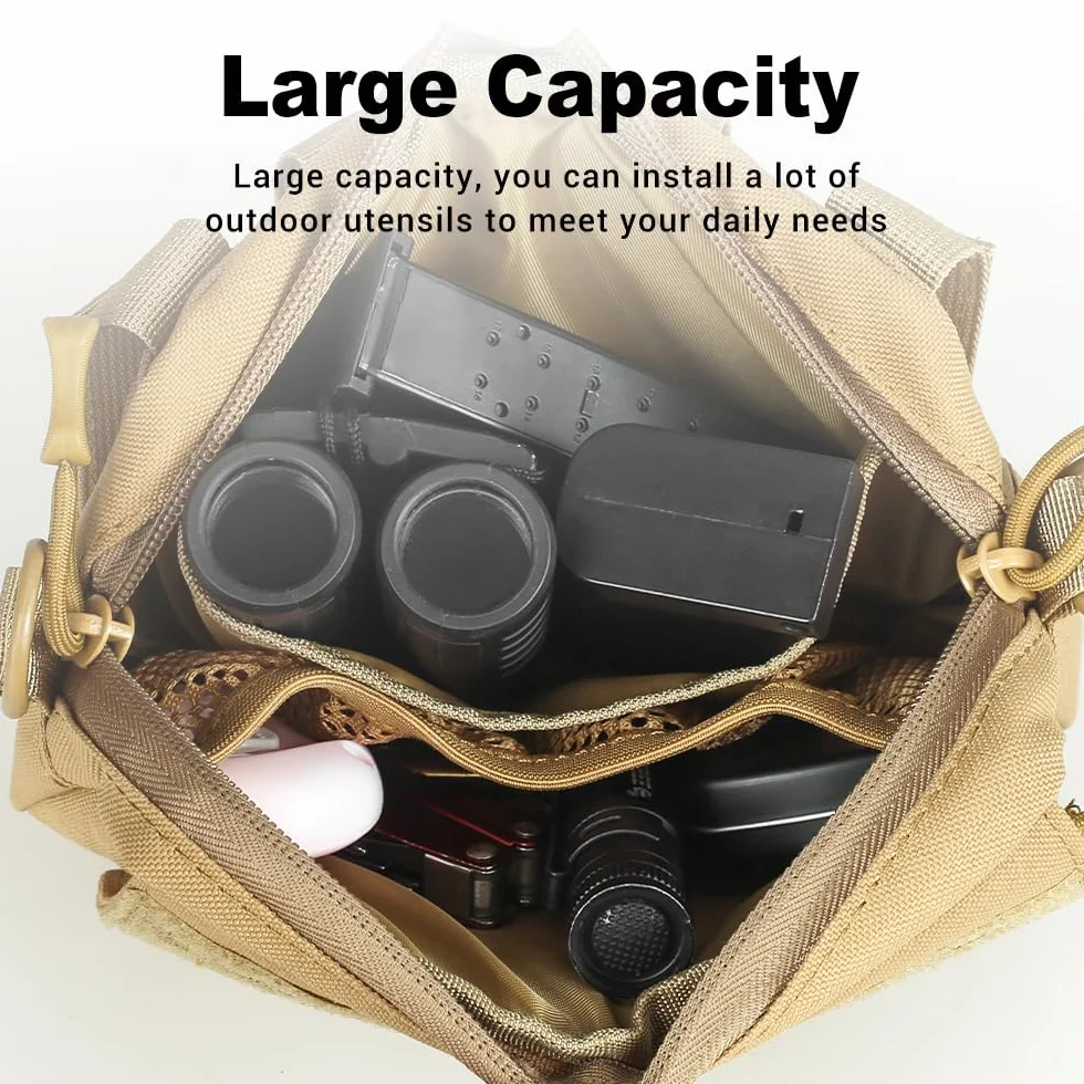 Bolsa táctica impermeable Molle compartimentada para chaleco mochila cinturón