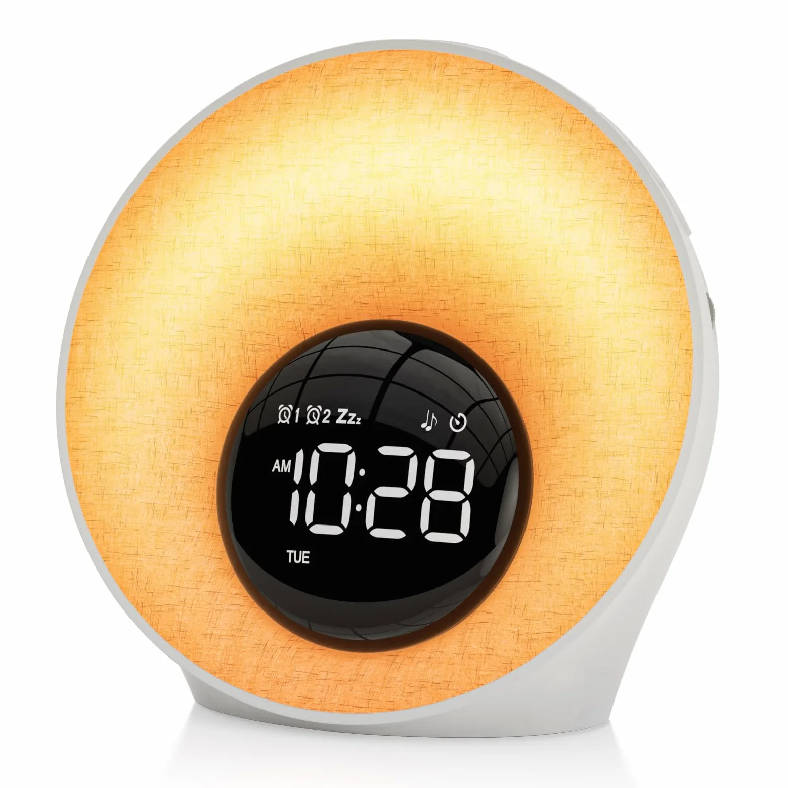 AFEXOA Despertador Luminoso Simulador de amanecer, Despertador Simulador de amanecer en Lámpara de noche LED, Despertadores para Personas en Sueño Profundo