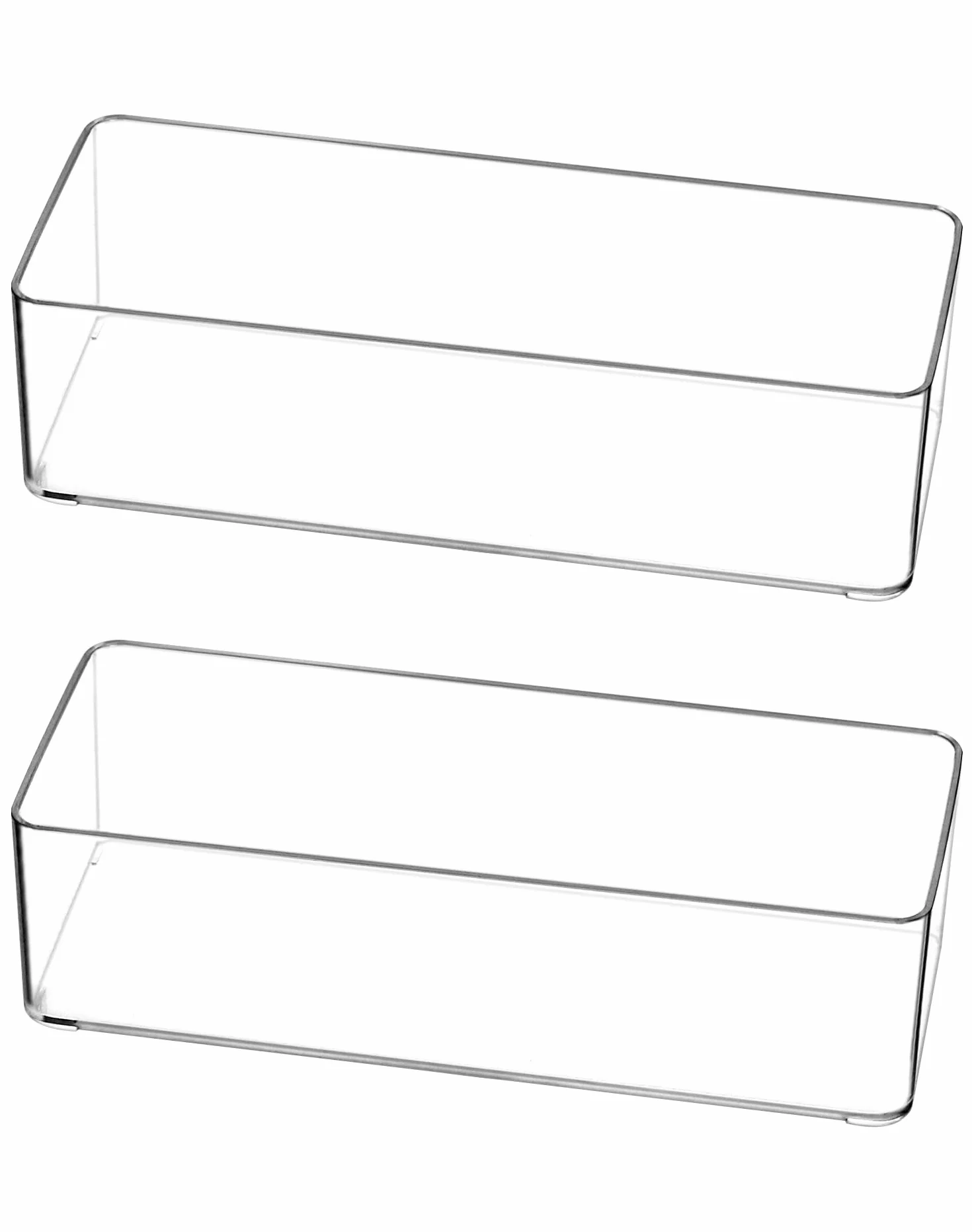 QWORK® 2 Piezas Caja de Almacenamiento para Bolsas de té acrílicas, Organizador de Bolsas de té para Bolsas de té, Bolsas de café, cápsulas de café, edulcorantes, azúcar y más