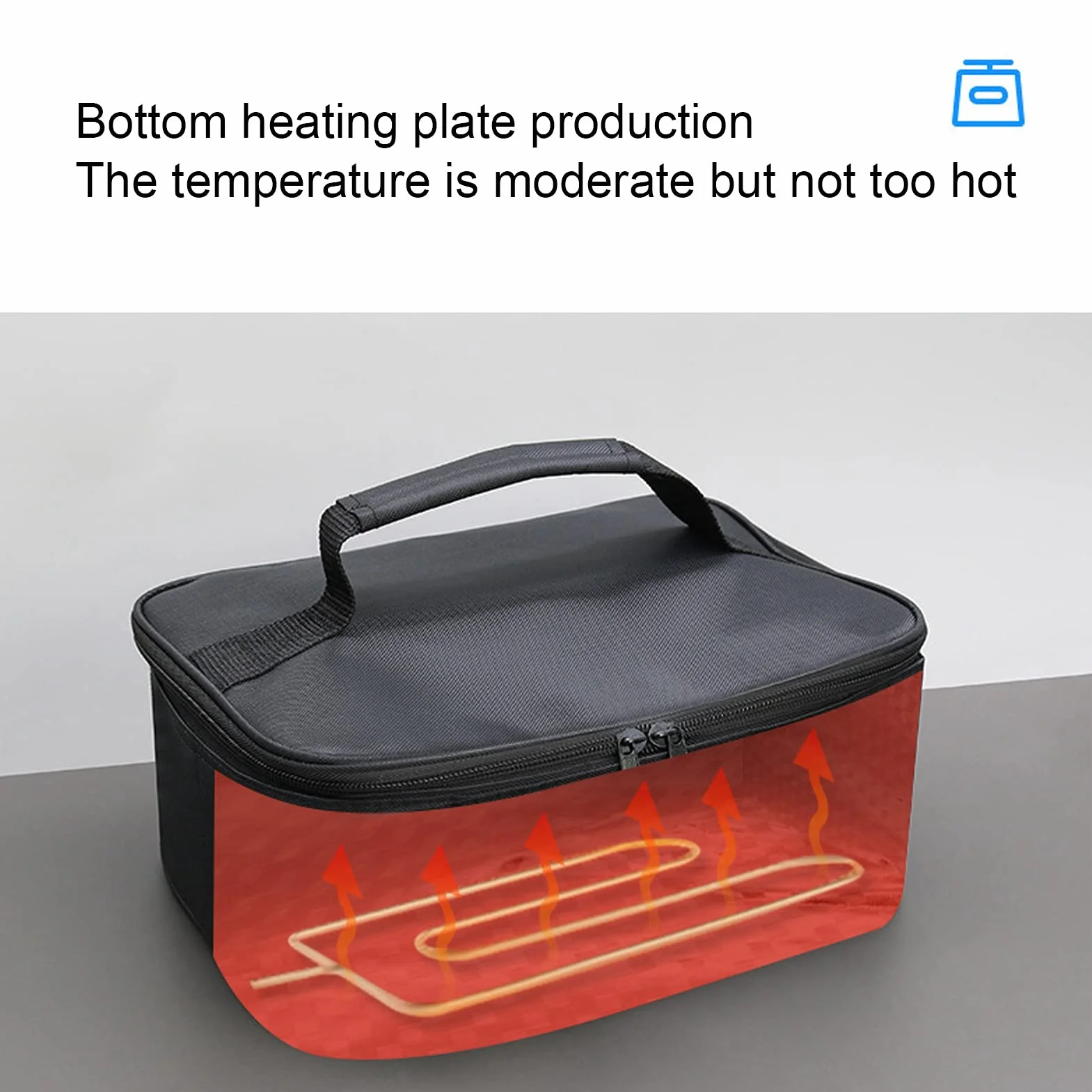 Goshyda Microondas portátil para Coche, Calentador de Alimentos portátil, Horno eléctrico, Caja de Picnic de Calentamiento rápido para Oficina, Escuela