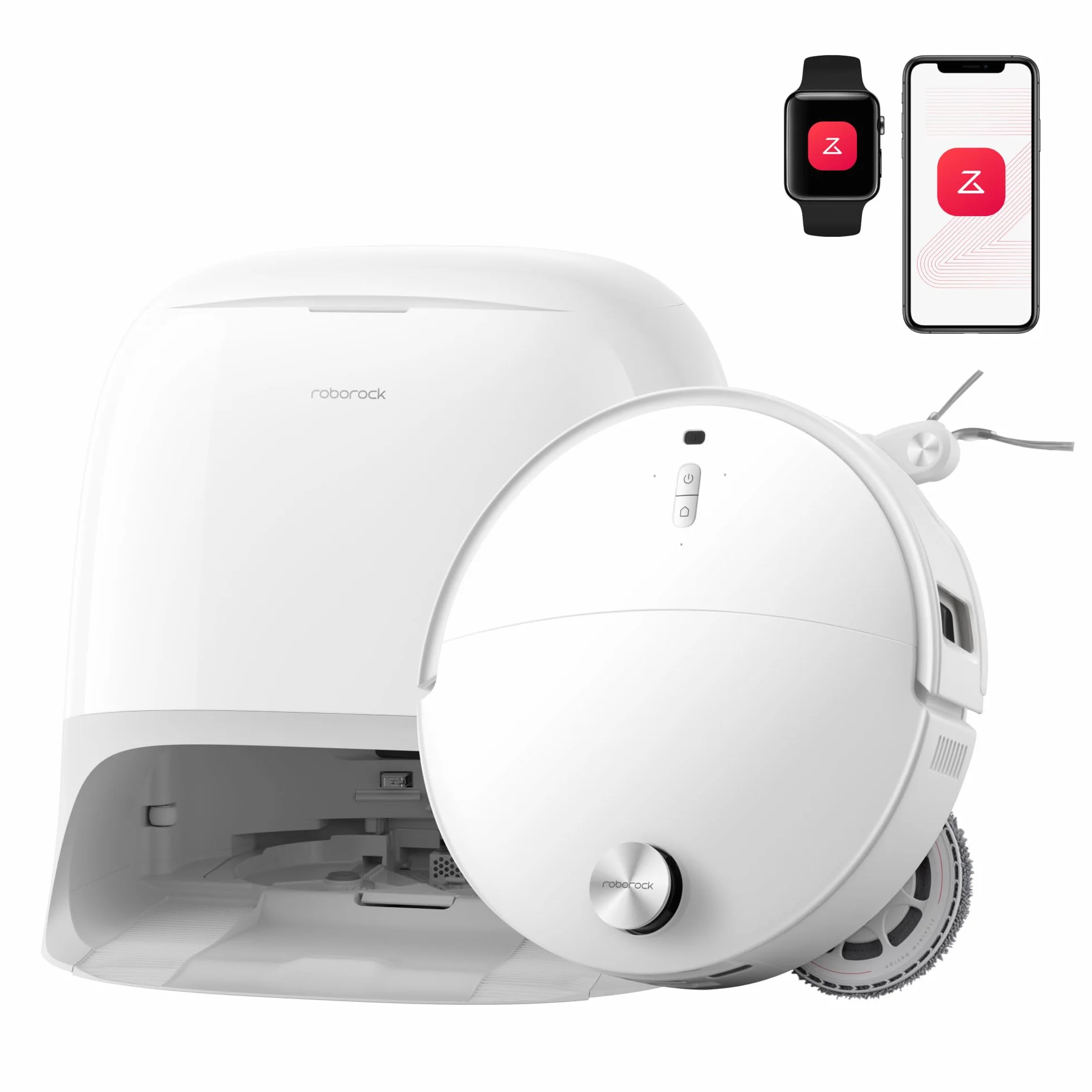roborock Qrevo Curv 2 Pro Robot Aspirador y Fregasuelos, 25000 Pa, Zero-Enredos, Lavado Agua 100°C, Autolimpieza, Evita Obstáculos, Secado Automático, para Pelo de Mascotas