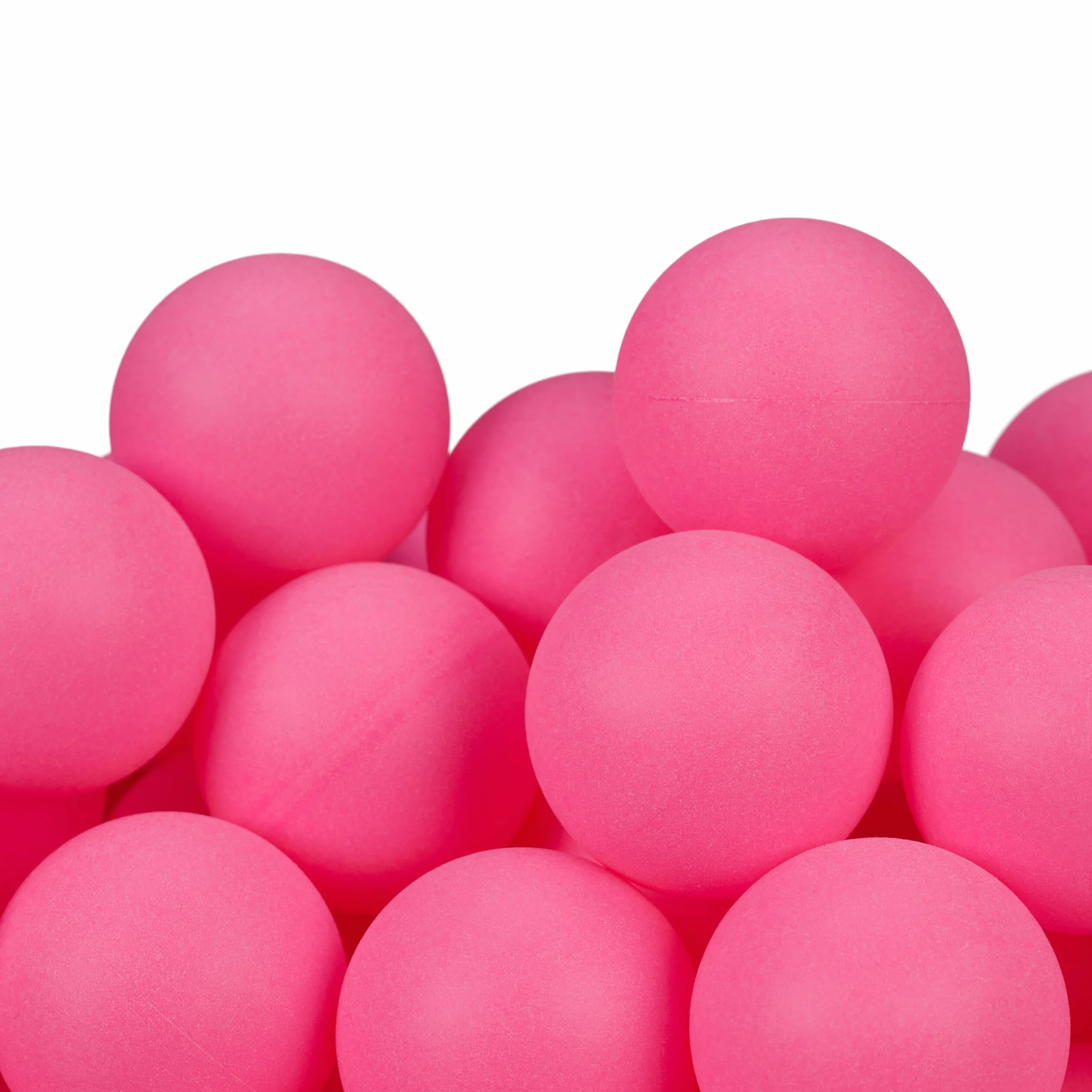 Relaxdays Pelotas Ping Pong 100 Unidades Bolas de Plástico Tenis de Mesa 40 mm Rosa