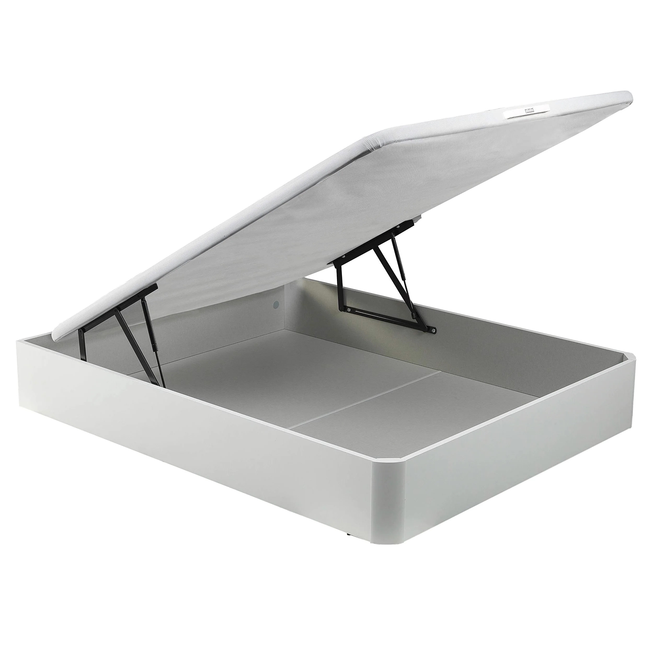 PIKOLIN Pack Colchón Wow, Muelles Ensacados 27cm + Canapé Abatible Blanco + 2 Almohadas Fibra con Entrega, Montaje Dentro del Domicilio y Retirada de Colchón y Base Usada Incluido, 135x190