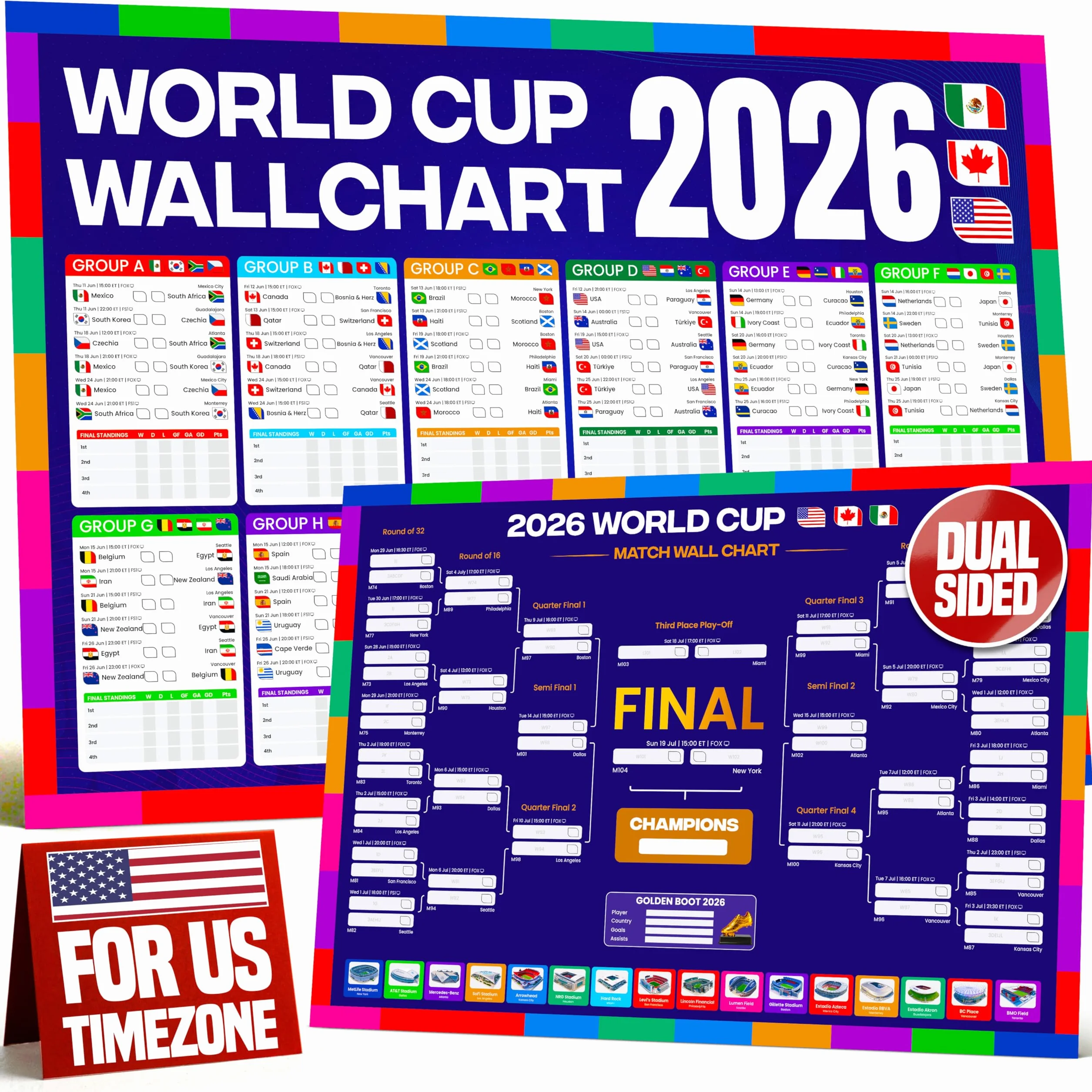 World Cup 2026 Cuadro de pared plegado