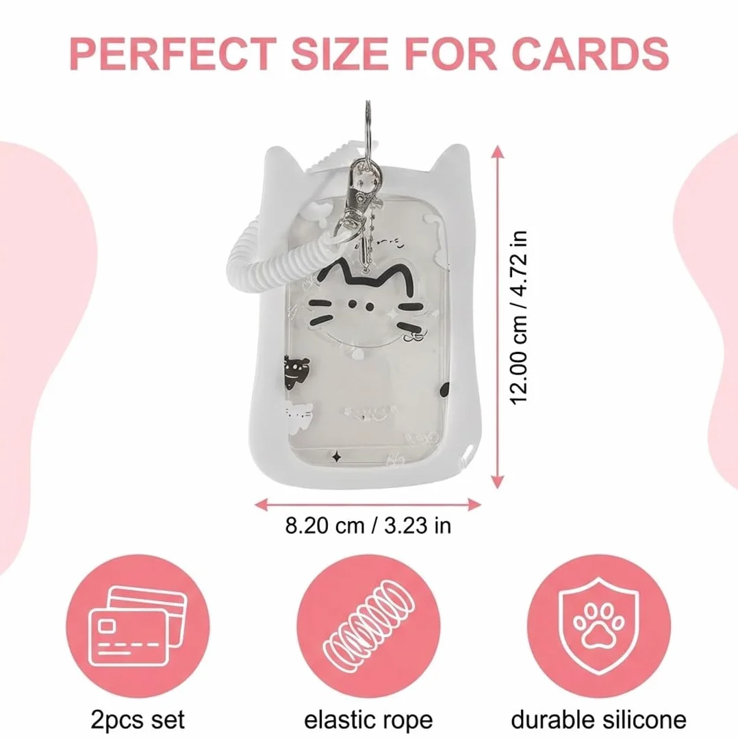 2 piezas Kpop Photocard Holder, Porta Tarjetas Identificativas, Kartenanhänger Schlüsselanhänger, Id Card Badge Holder Für Idol Album Karte Foto Schutzende