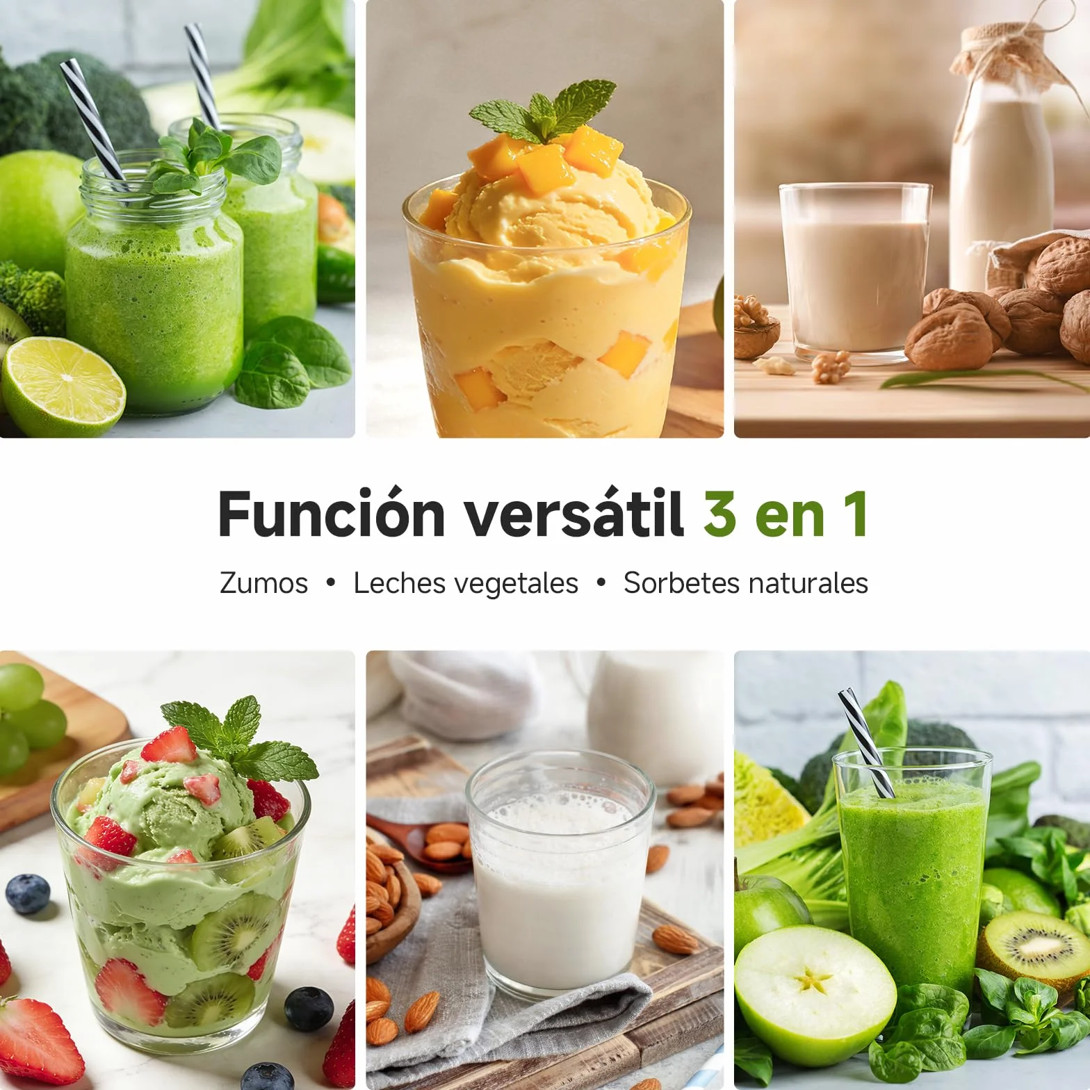 AMZCHEF Extractor de Zumos Prensado en Frío 600W, Licuadora con Boca XL 160 mm, Slow Juicer 2,5 L para Frutas y Verduras Enteras, 2 Filtros (Zumo, Leche Vegetal, Sorbete), Fácil de Limpiar, Negro Mate