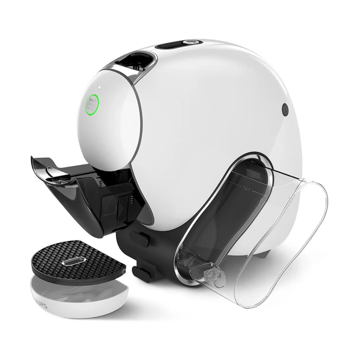 KRUPS Nescafé Dolce Gusto NEO SmartBrew 3-en-1, máquina de café para cápsulas compostables, tecnología patentada, cafetera conectada, fácil de usar, blanco, KP830110
