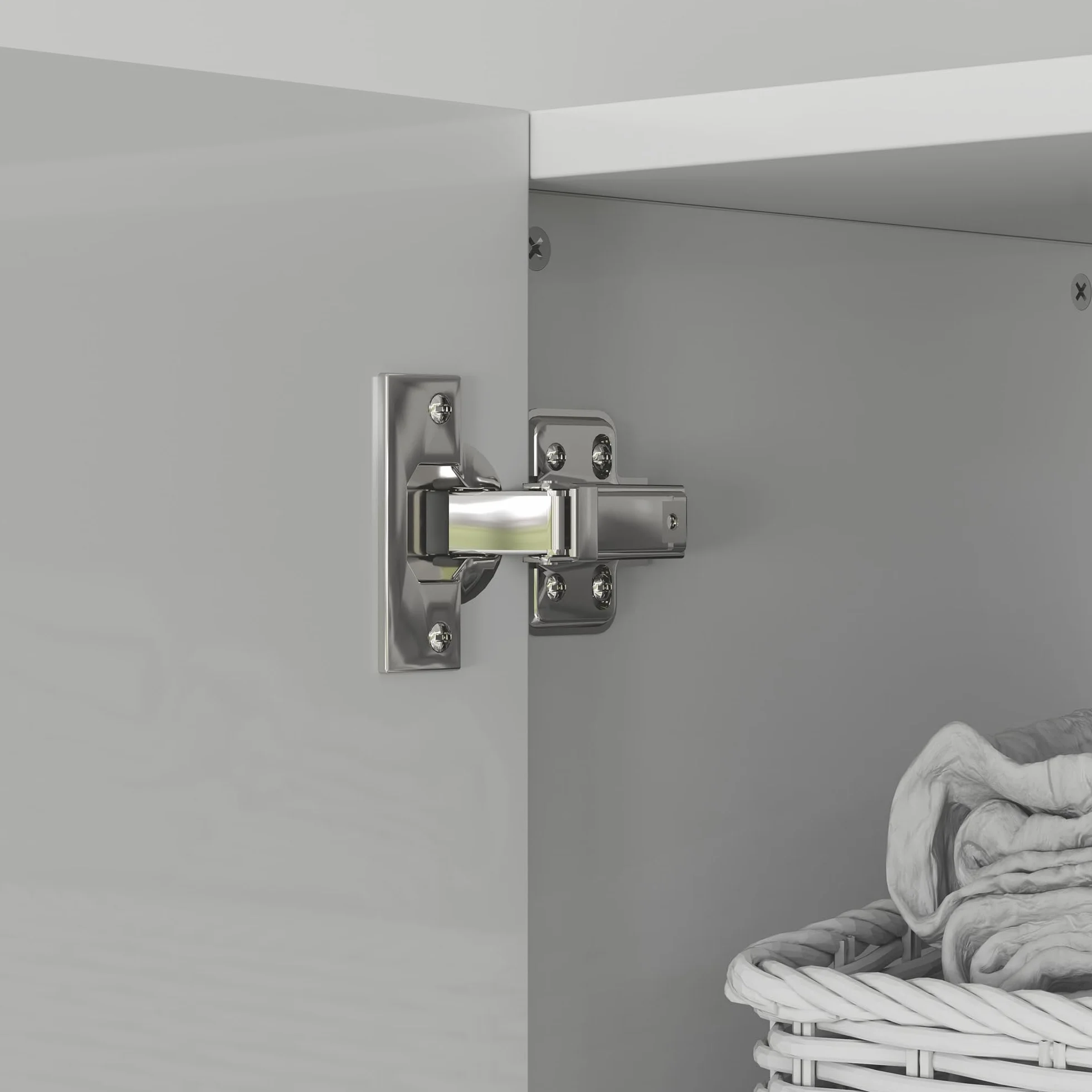 HOMCOM Armario de Baño de Pared Columna de Baño Estrecho con Estantes Ajustables y 2 Puertas Mueble de Baño Moderno para Espacio Pequeño 40x30x160 cm Blanco Brillo