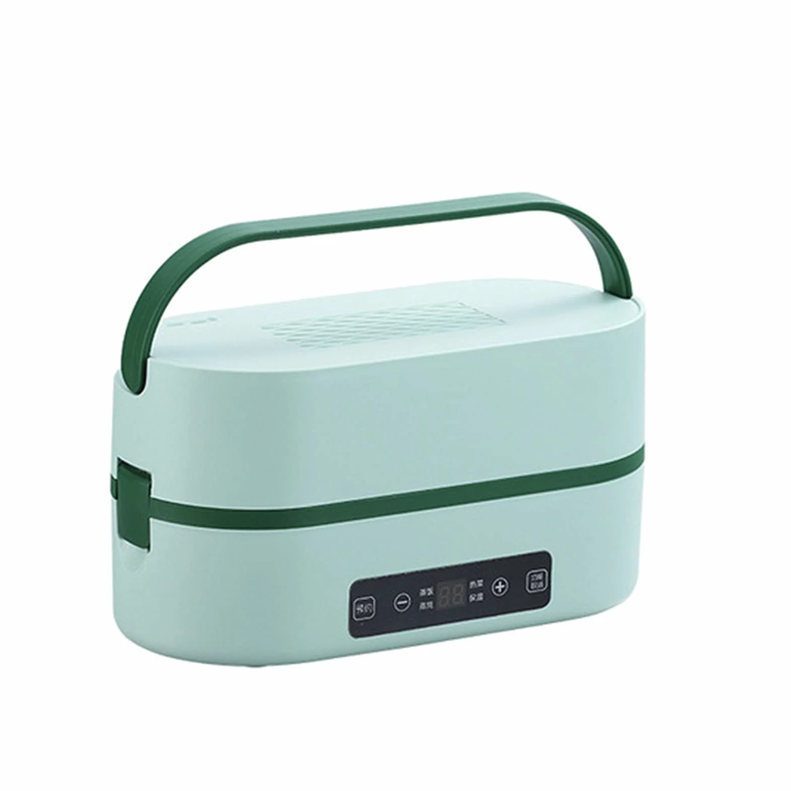 Fiambrera Bento Contenedor Bento Cajas Bento con Compartimentos Adultos Adultos A Prueba De Fugas Calentador Eléctrico Termo Aislado Térmico Acero Inoxidable 300W Doble Capa Traer Comida ( Color : Gre