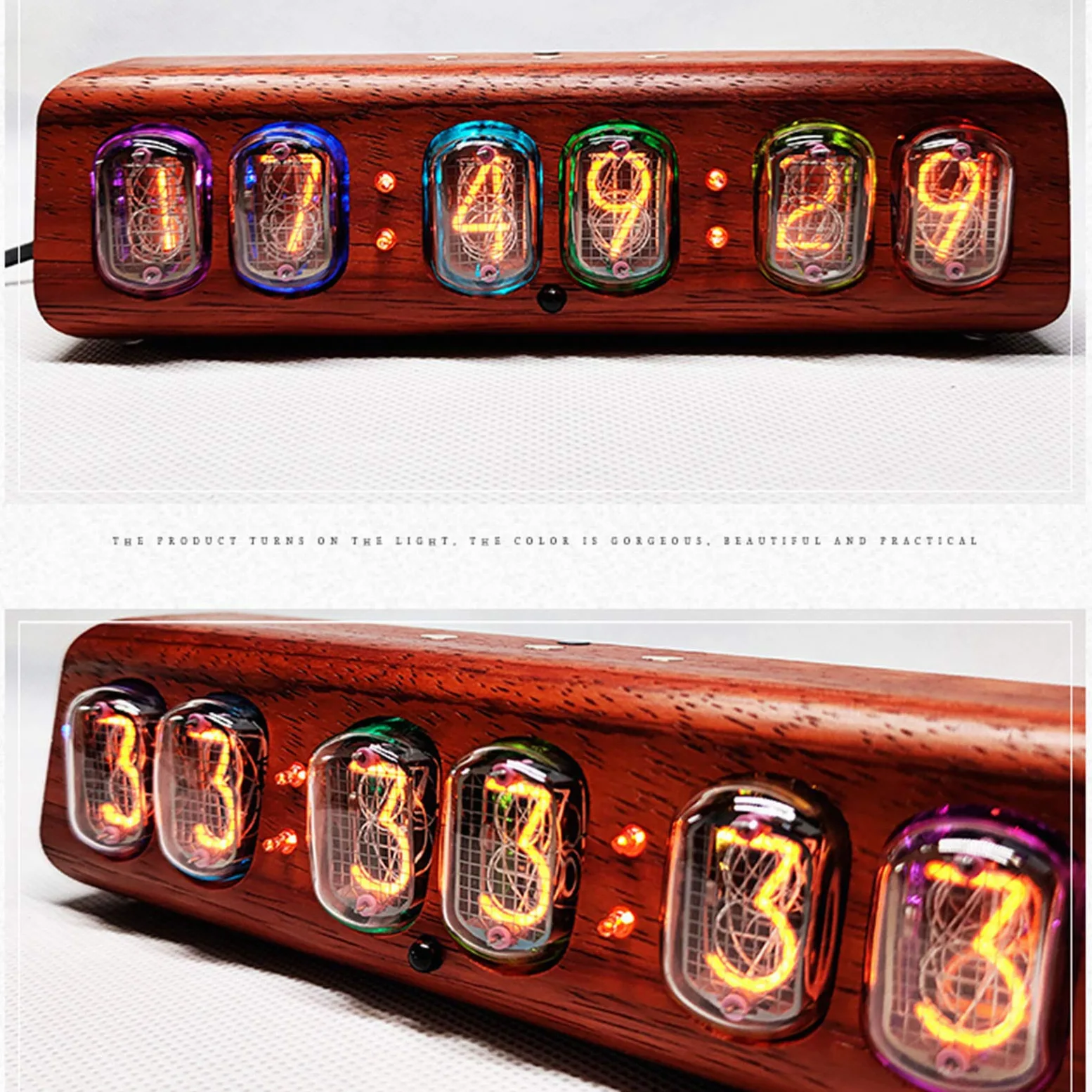 Regalos Personalizados, Tubo de vacío, Reloj LED, Reloj Despertador, Control de teléfono, Temporizador de Encendido y Apagado, Reloj de Tubo Nixie, Control infrarrojo, ca