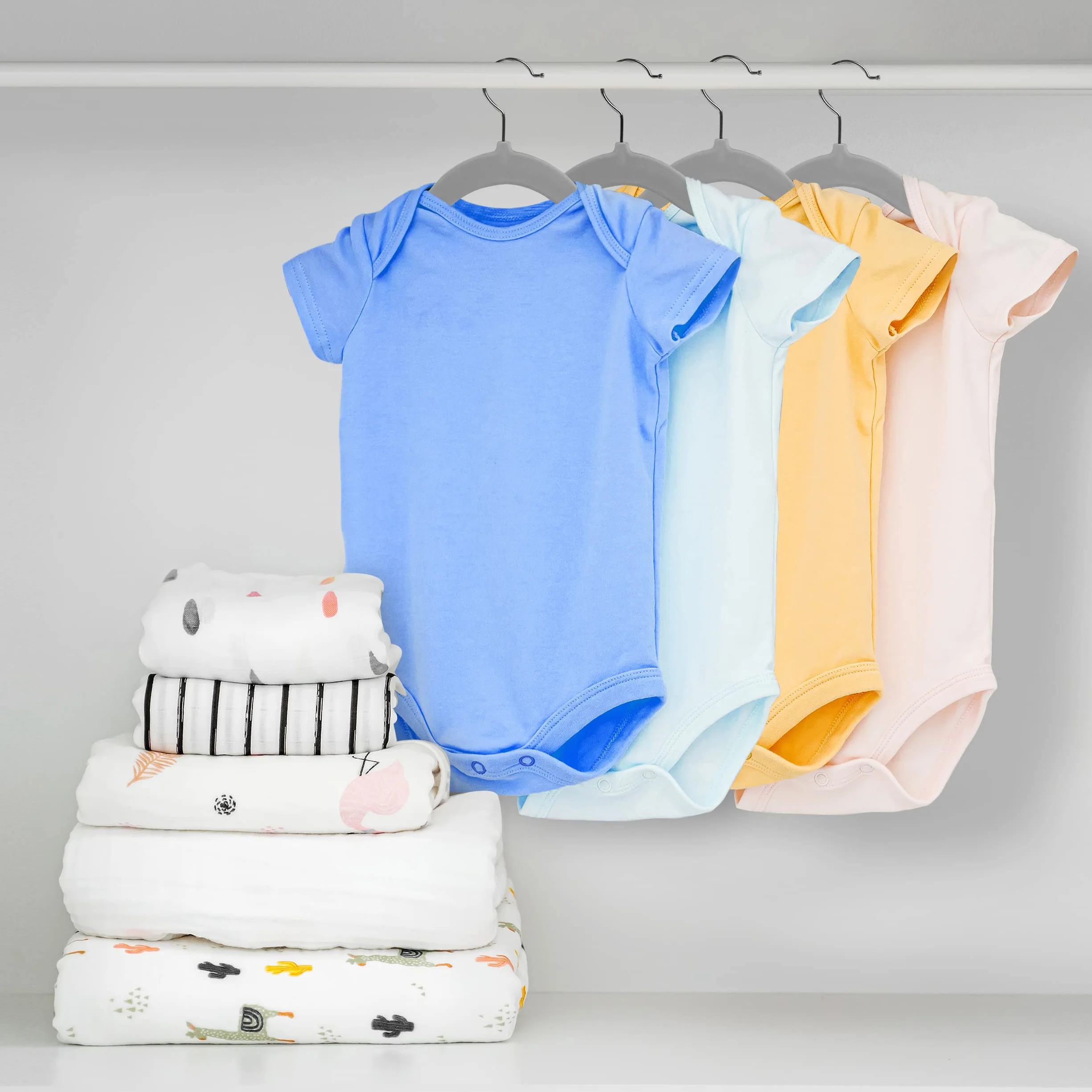 Utopia Home Perchas de Terciopelo 11 Pulgadas Antideslizantes para Armario Bebé Paquete de 50 Gris