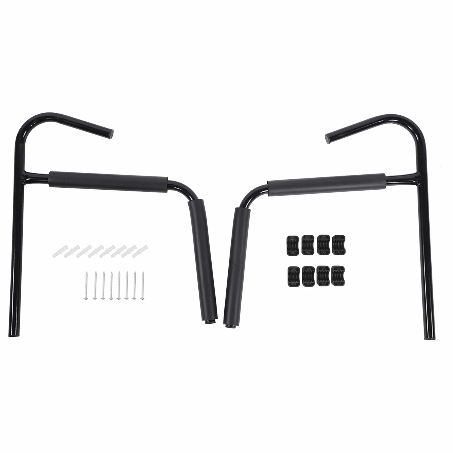 Soporte de pared para kayak 2 unidades negro plegable