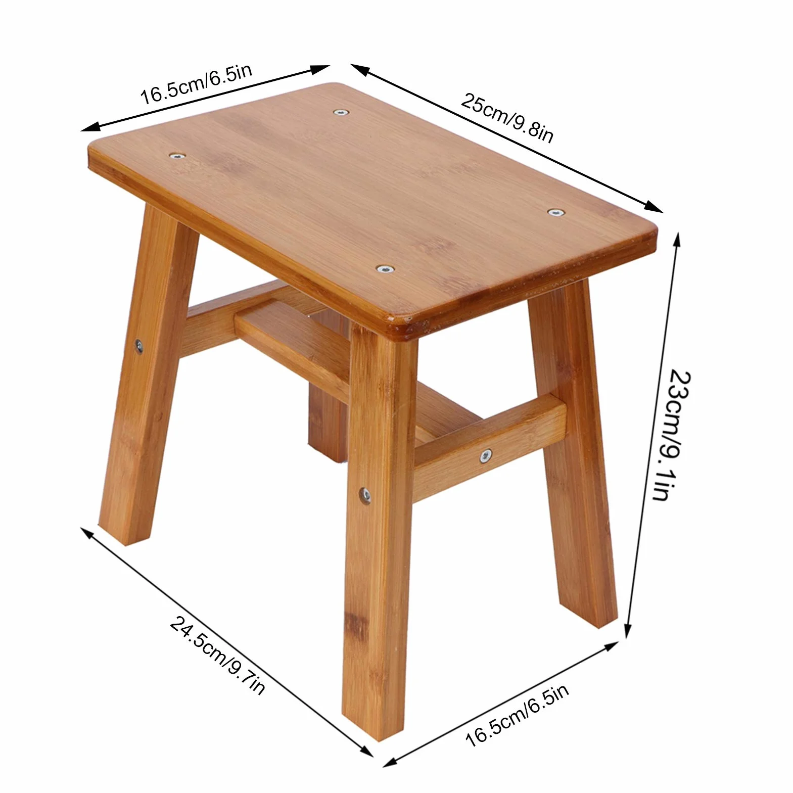 Taburete bajo Pequeño de Madera, Banco para Niños, Taburete Cuadrado, Taburete con Escalones Redondos, Textura Suave con Esquinas Redondeadas para la Sala de Estar del Hogar(2#)
